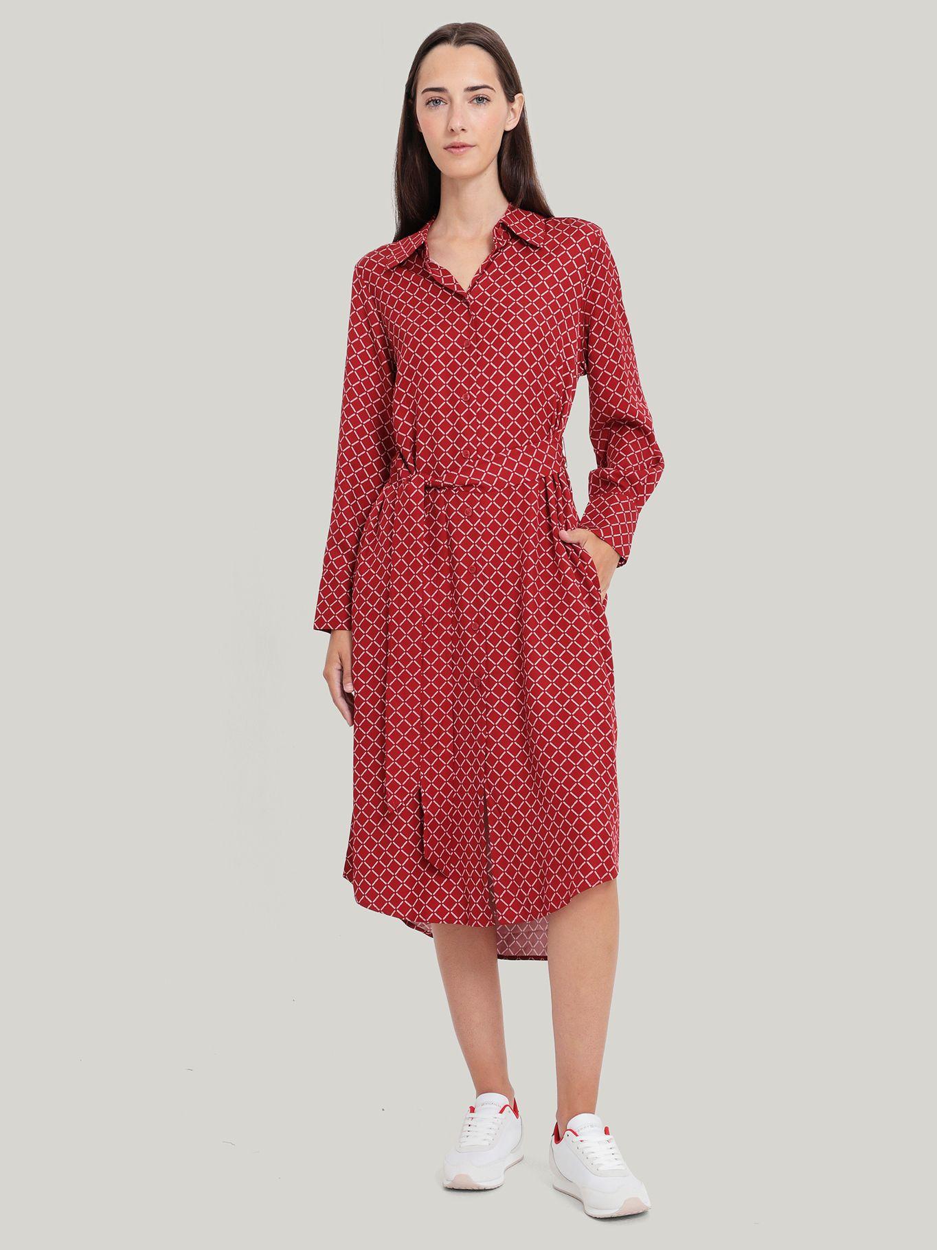 Vestido Camisero Monotype Rojo Tommy Hilfiger-0