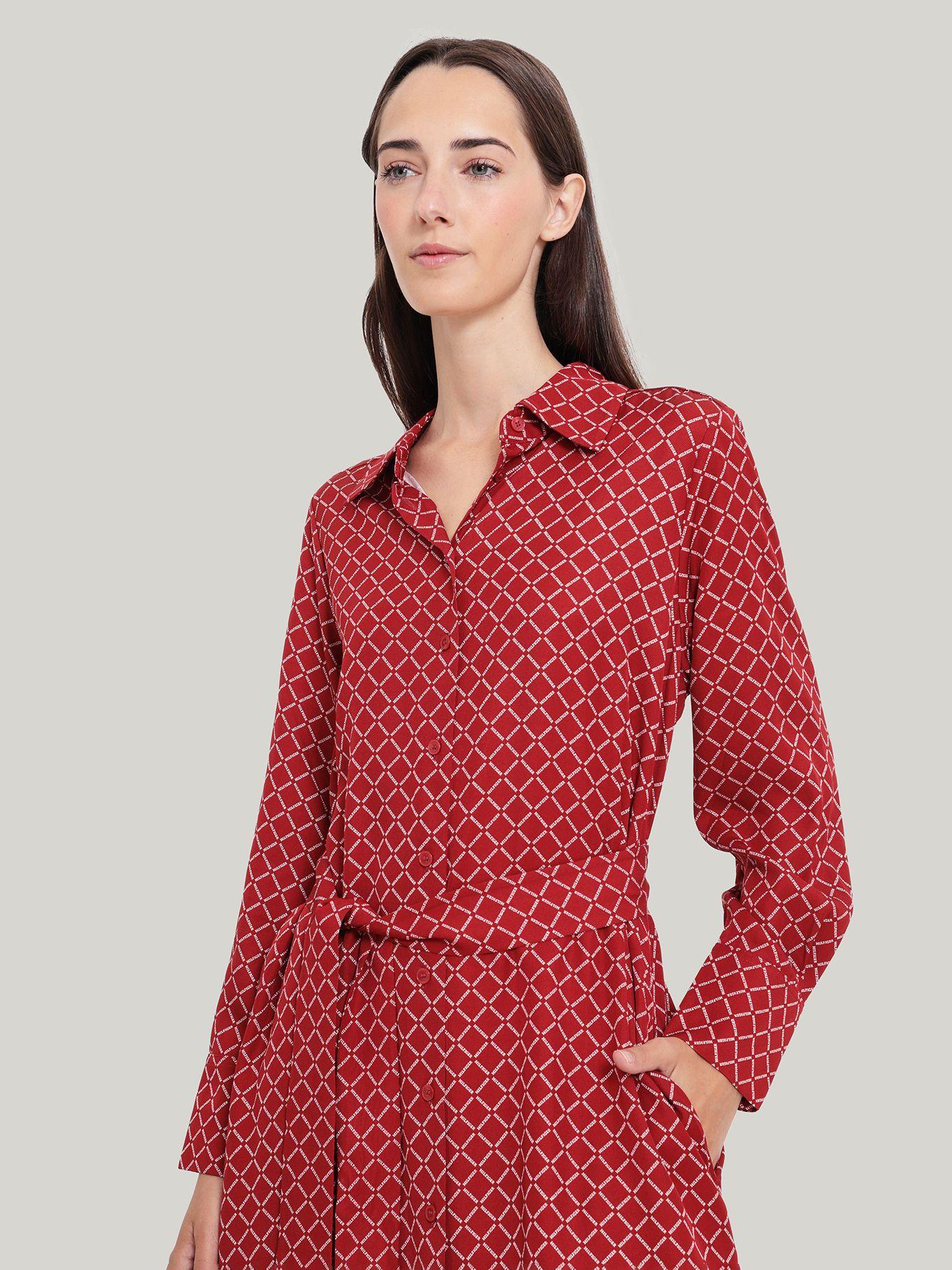 Vestido Camisero Monotype Rojo Tommy Hilfiger-1