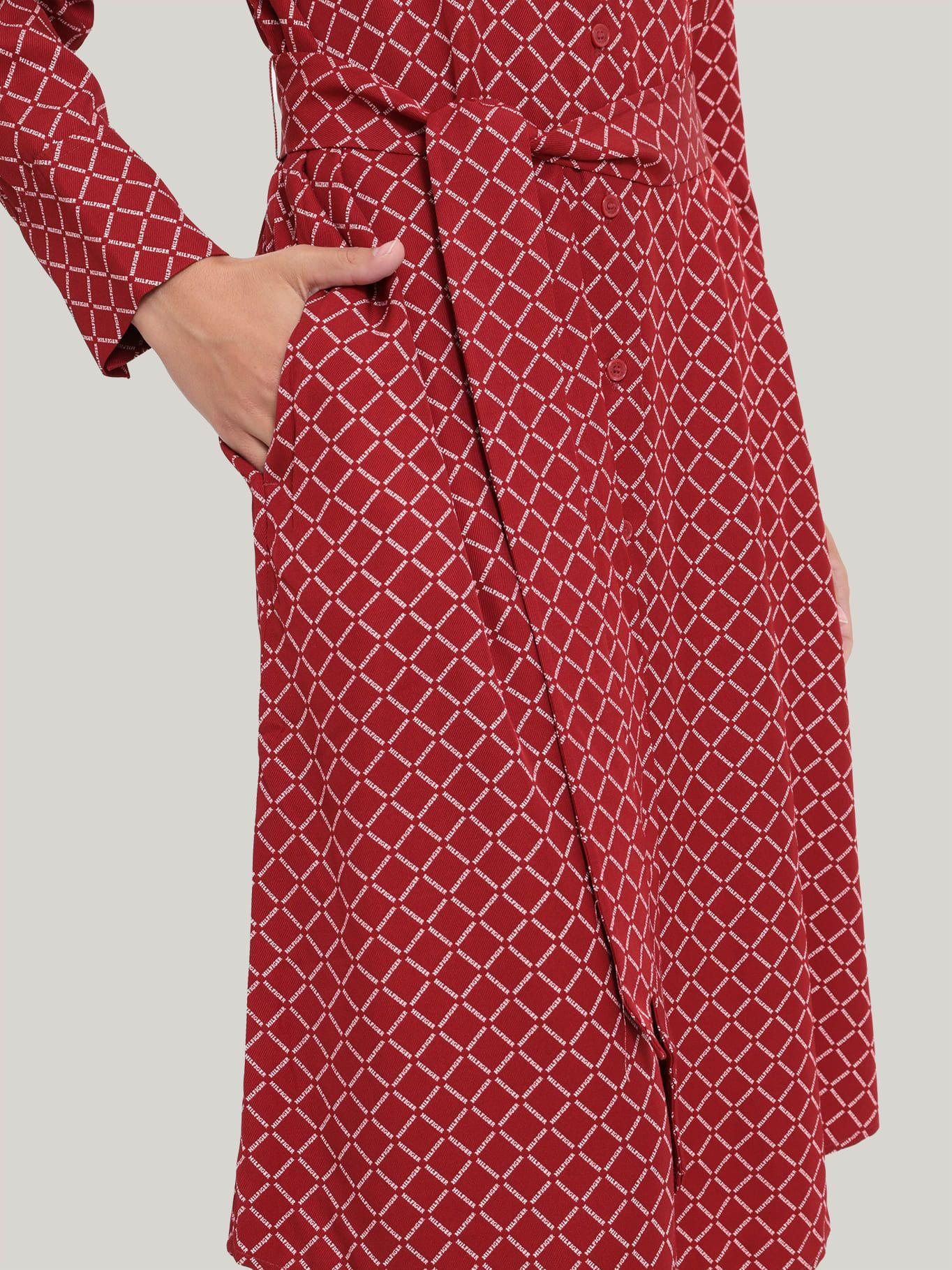 Vestido Camisero Monotype Rojo Tommy Hilfiger-3