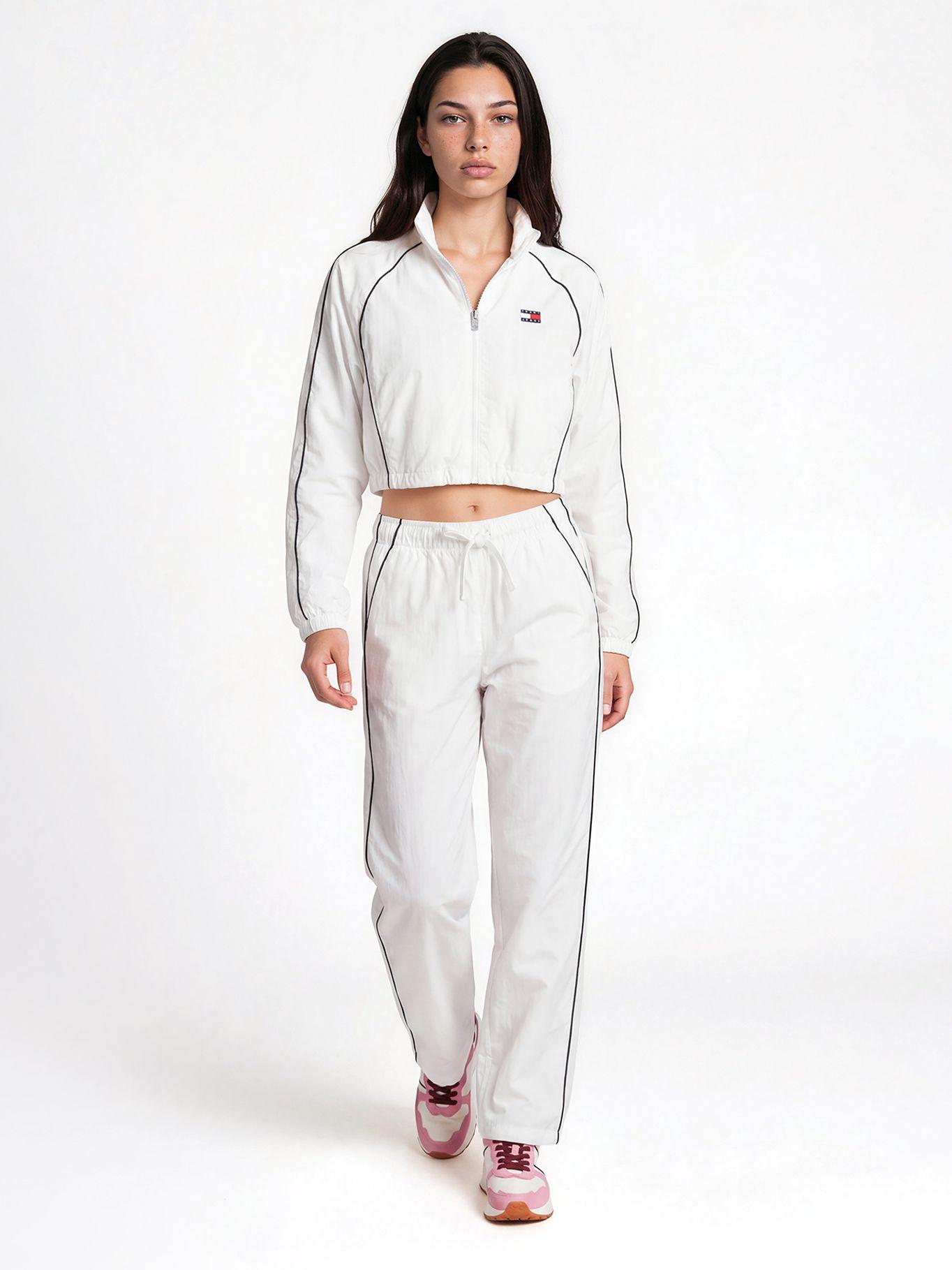 Pantalón Wide Track Con Logo Blanco Tommy Jeans-0