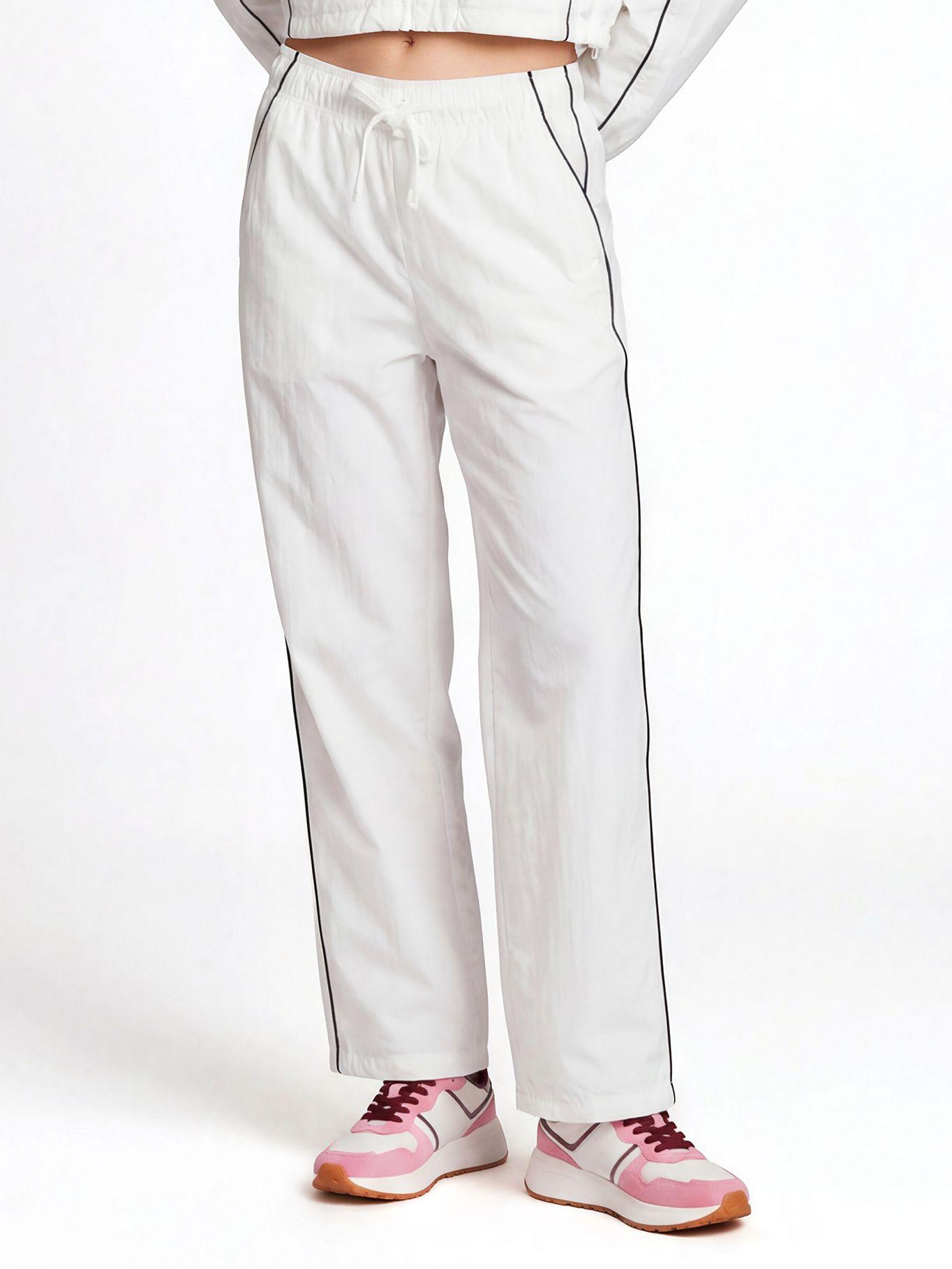 Pantalón Wide Track Con Logo Blanco Tommy Jeans-1