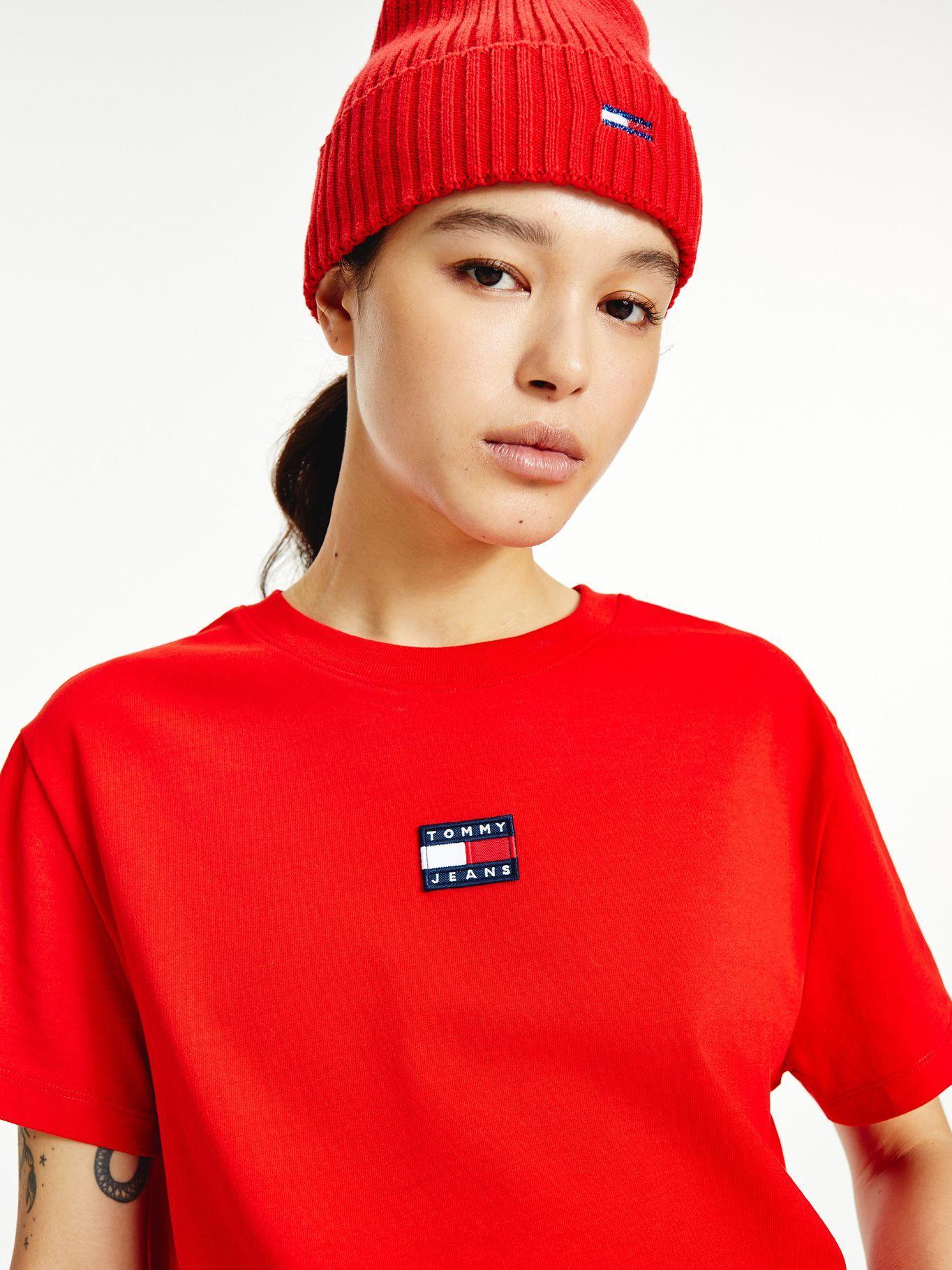 Polera Center Badge Rojo Tommy Jeans M2-2