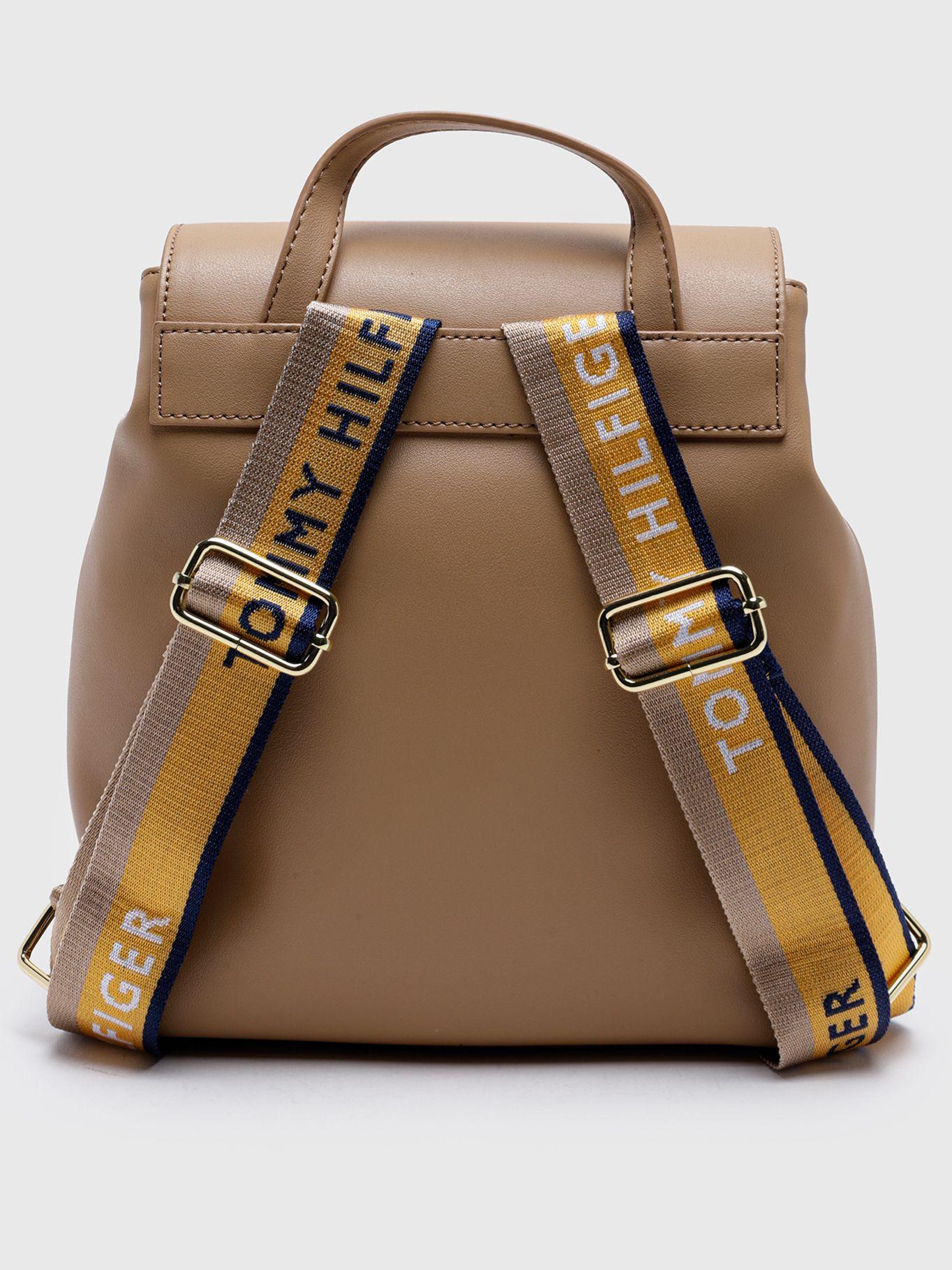 Mochila Stripe Global Logo Beige Tommy Hilfiger-1