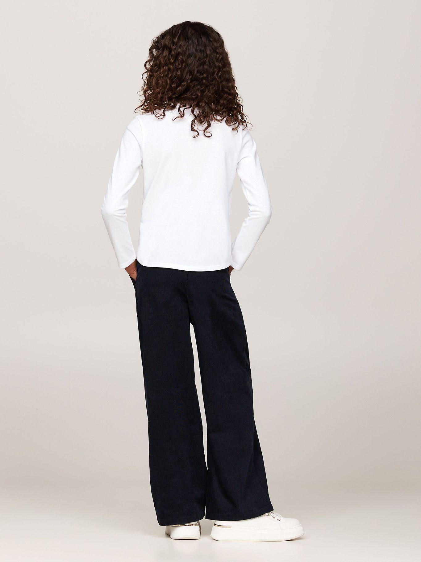 Polera De Niña Con Logo Gráfico Blanco Tommy Hilfiger-2