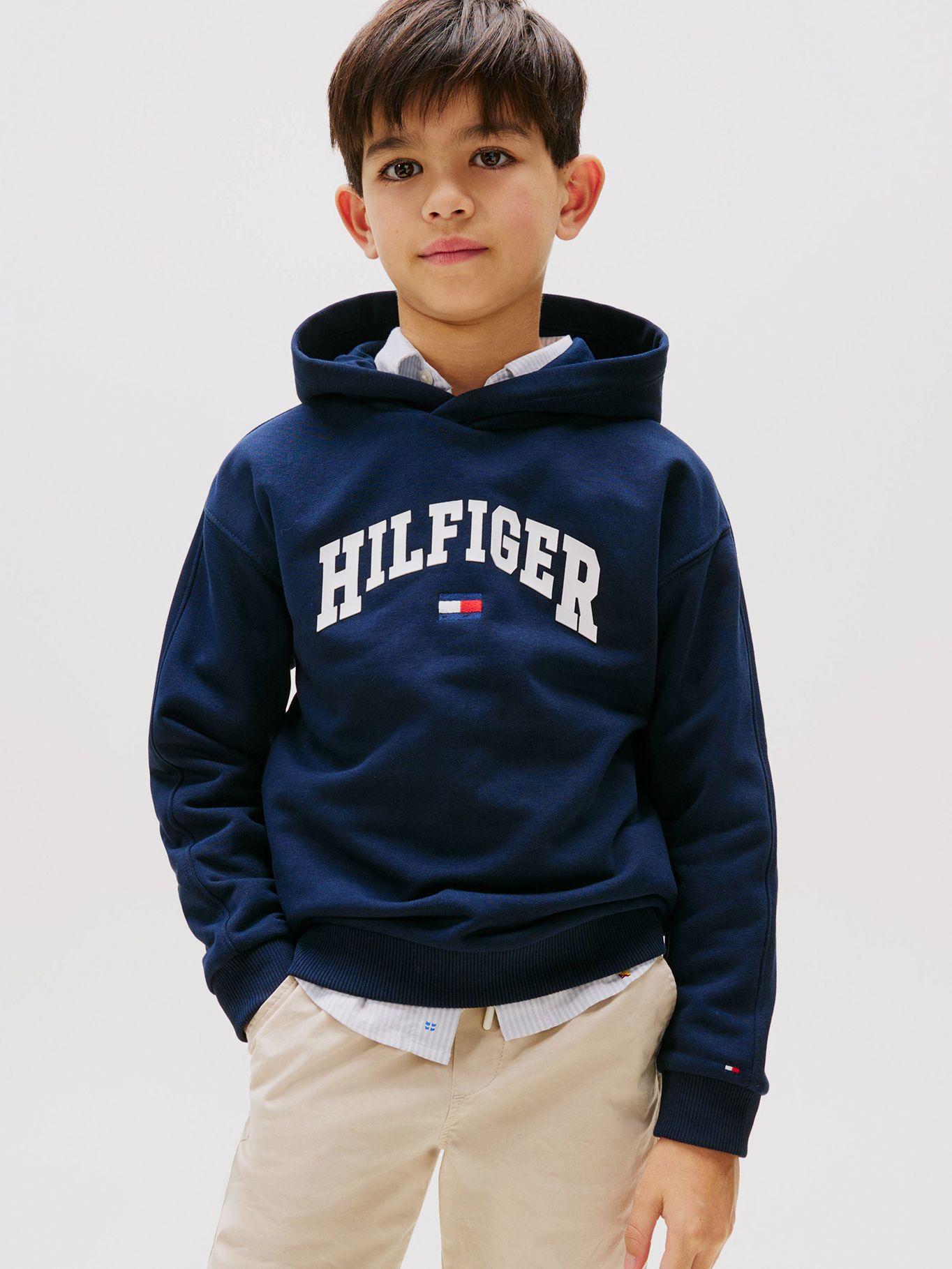 Polerón De Estilo Universitario Azul Tommy Hilfiger-0