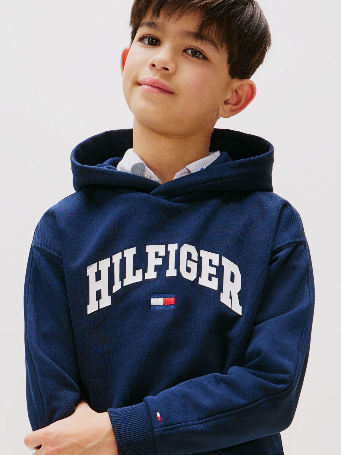 Polerón De Estilo Universitario Azul Tommy Hilfiger-3