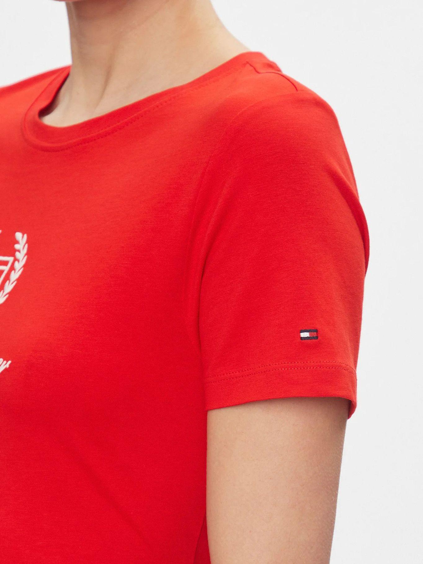 Polera Flag Logo Slim Fit Rojo Tommy Hilfiger-4