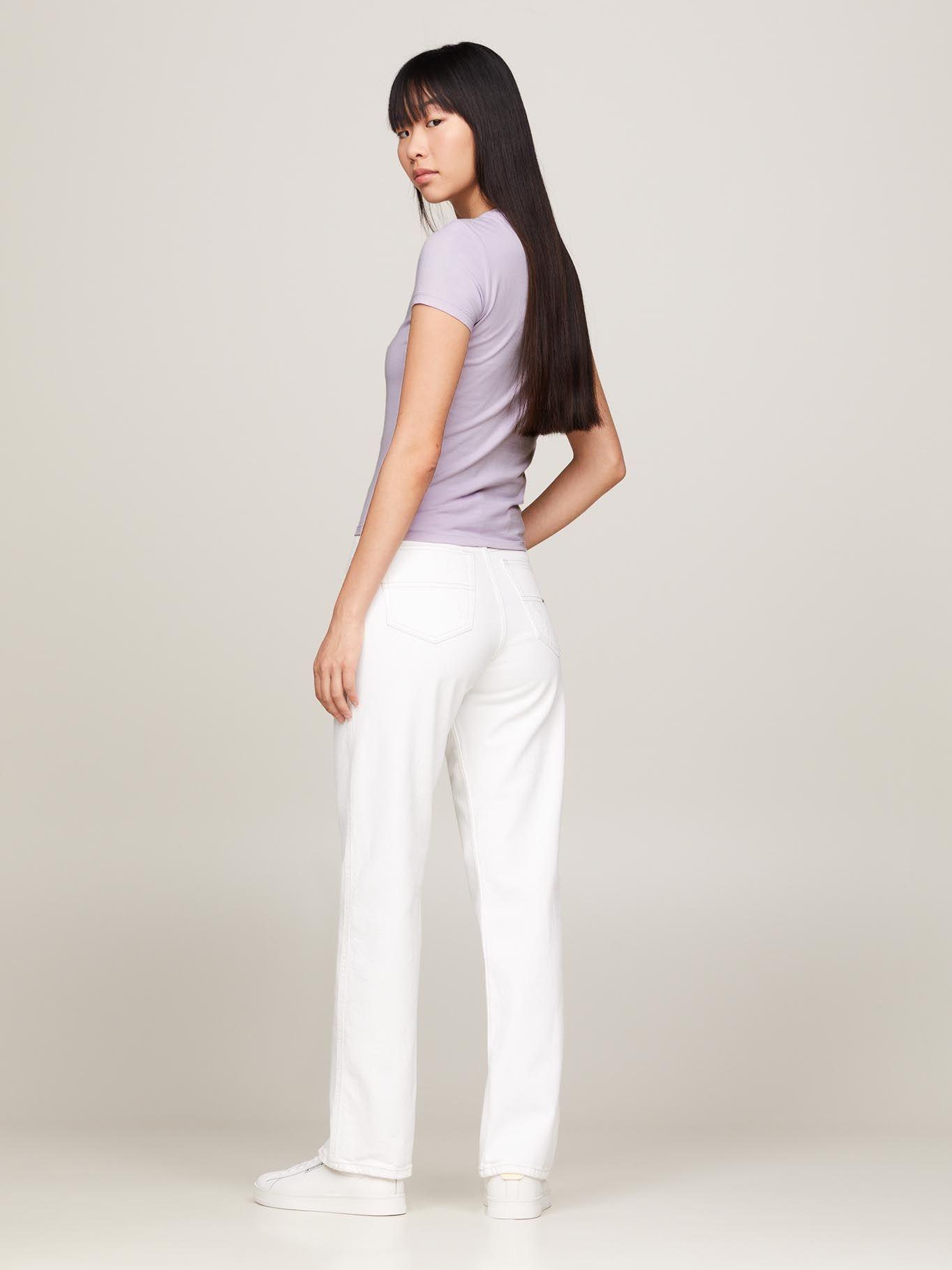 Polera Essential Con Logo Slim Fit Lila Tommy Jeans-2