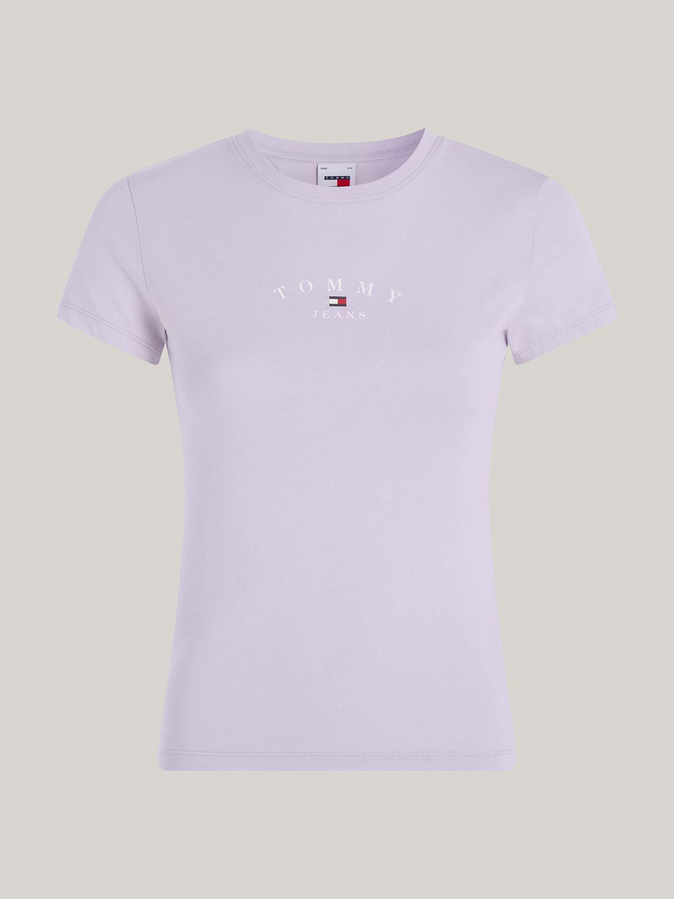 Polera Essential Con Logo Slim Fit Lila Tommy Jeans-4