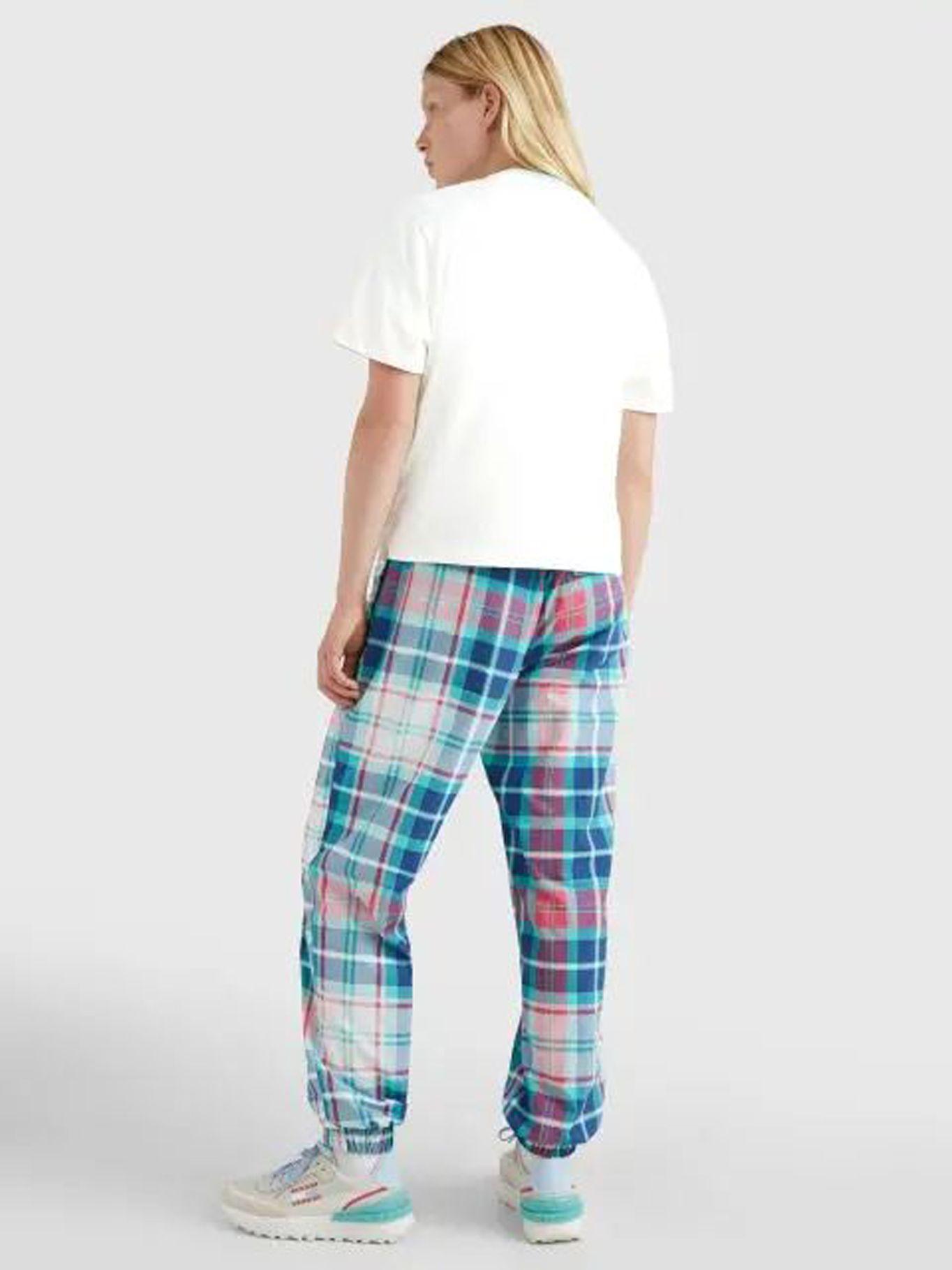 Polera Logo Tartán Print Blanco Tommy Jeans-2