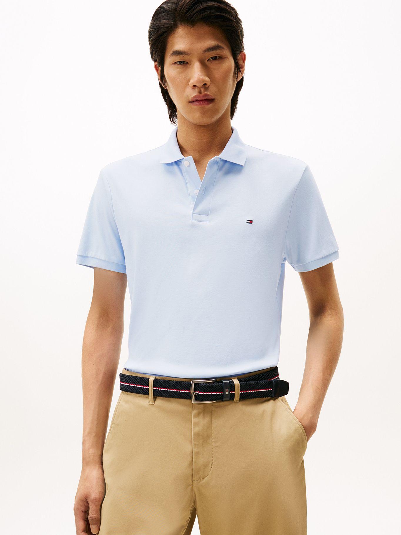 Polo Liquid Regular Fit Celeste C1O Tommy Hilfiger-0
