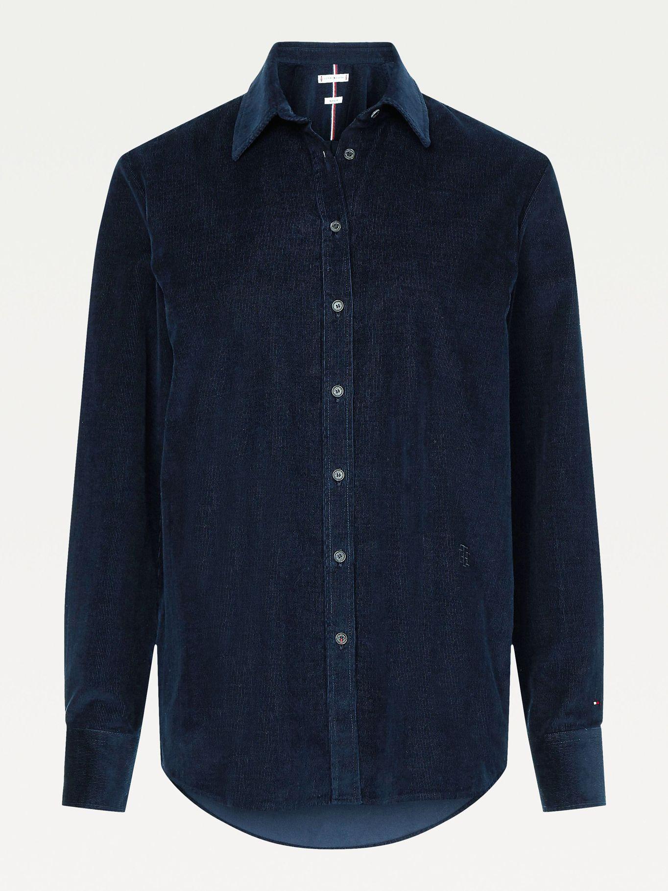 Camisa Corduroy Azul Tommy Hilfiger A2-3