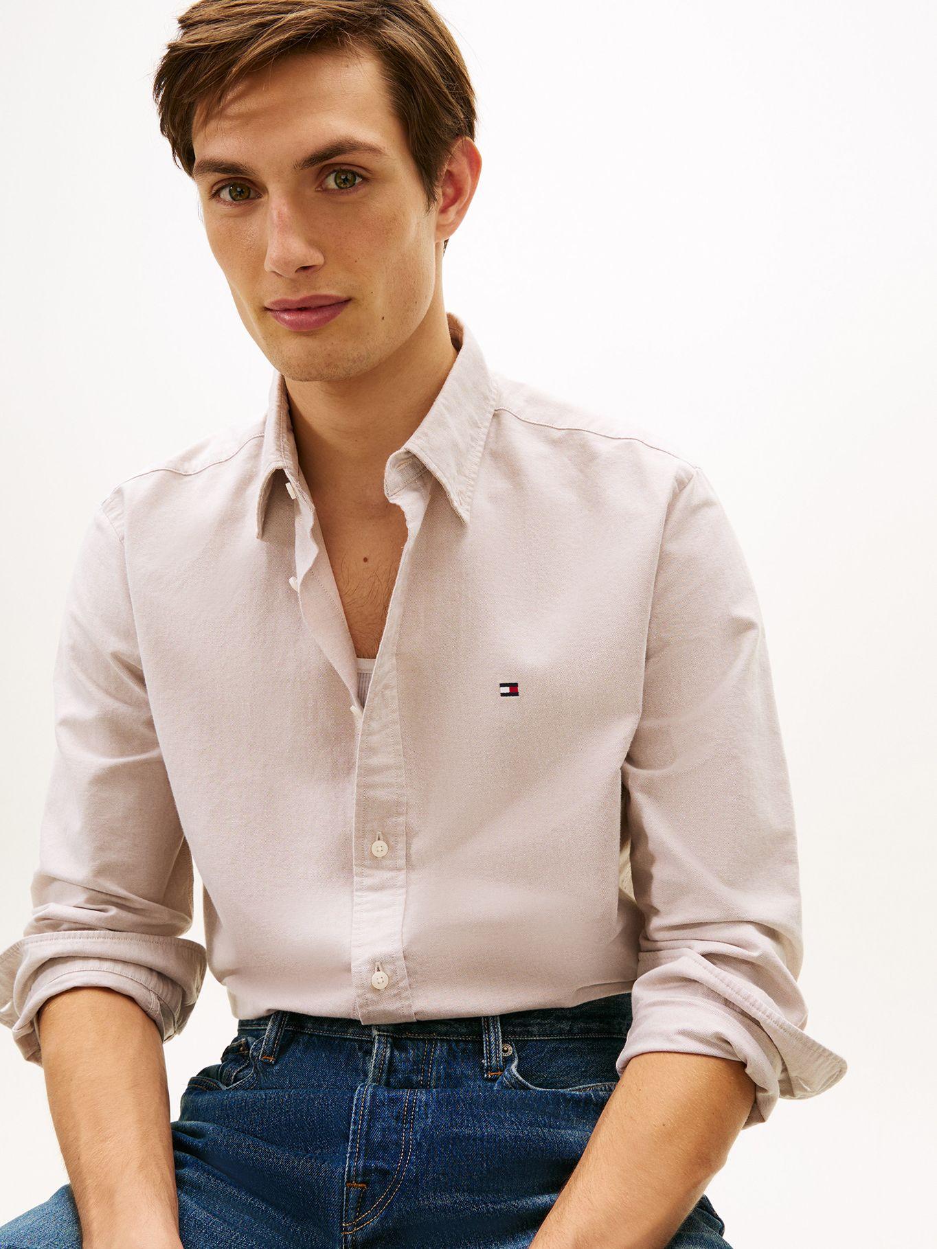 Camisa Oxford Heritage Regular Fit Beige Tommy Hilfiger-3