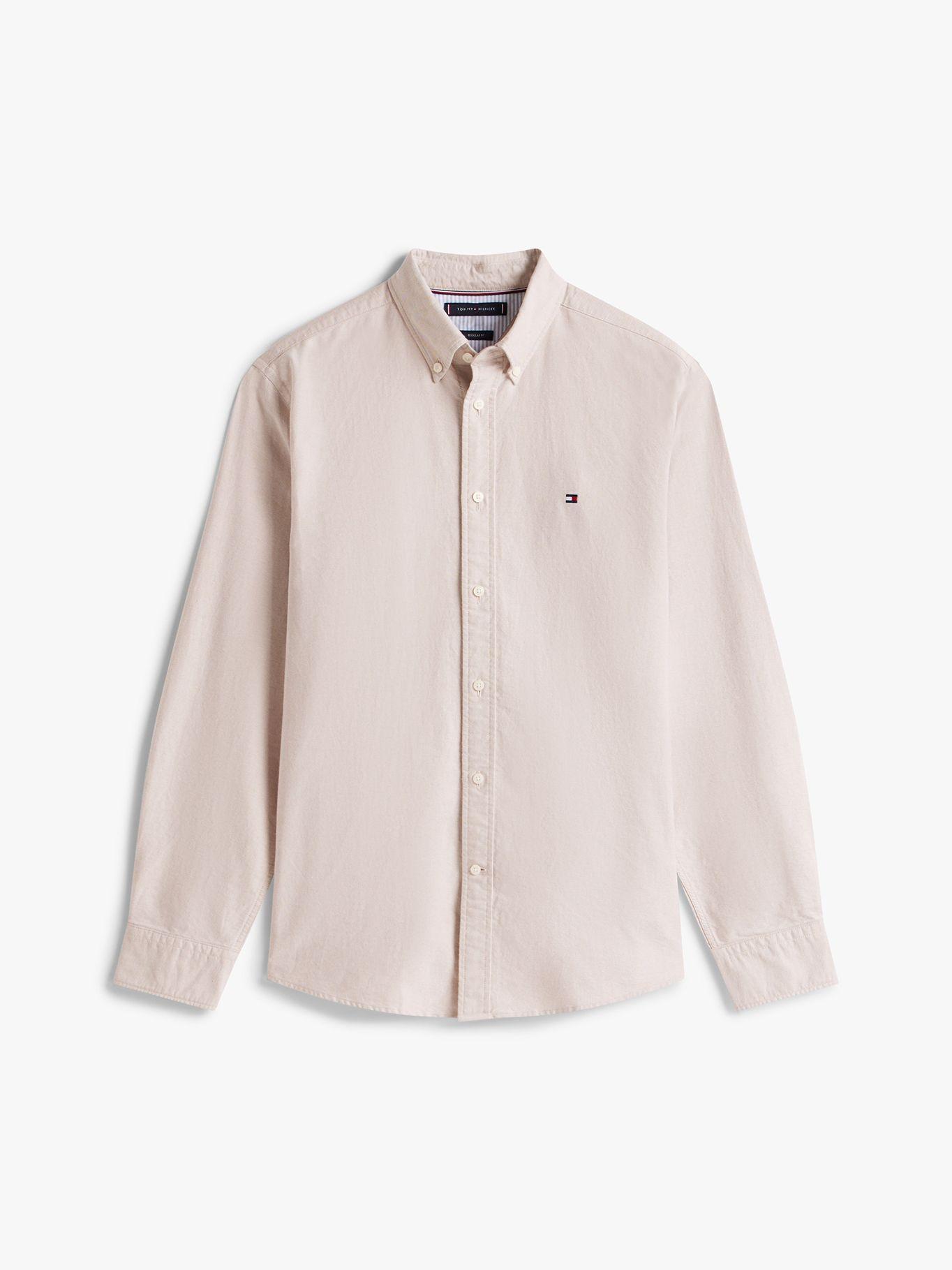 Camisa Oxford Heritage Regular Fit Beige Tommy Hilfiger-4