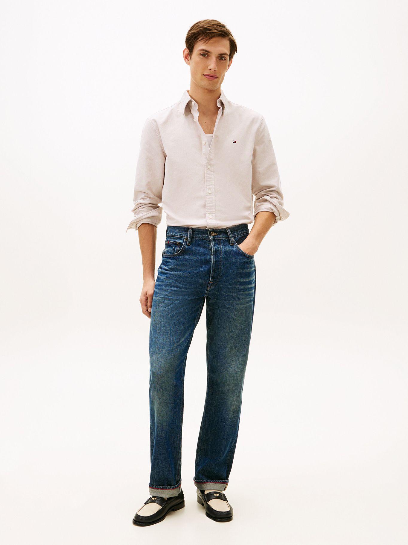 Camisa Oxford Heritage Regular Fit Beige Tommy Hilfiger-1