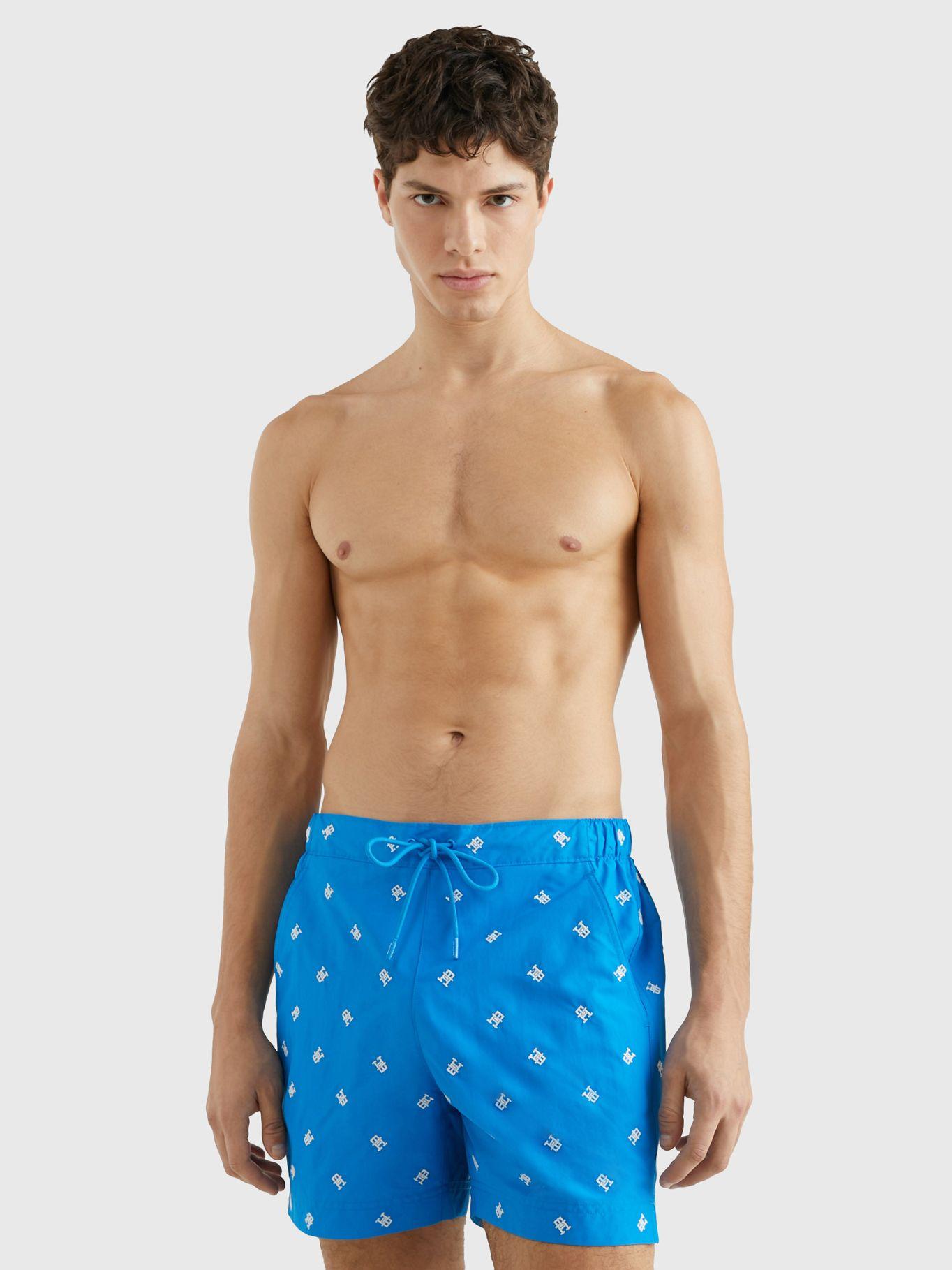 TRAJE DE BAÑO LOGO MONOGRAM CELESTE TOMMY HILFIGER-1