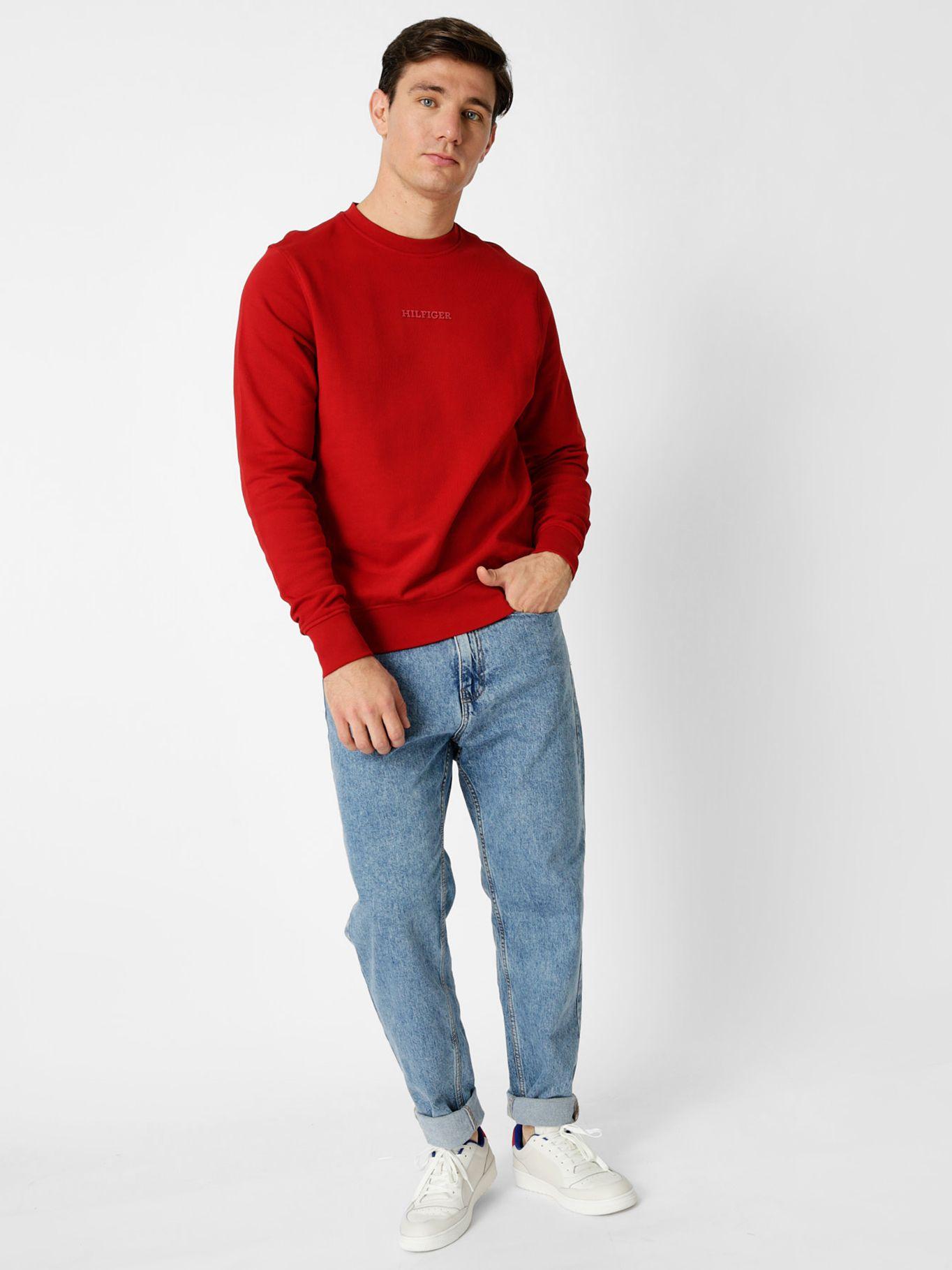 Polerón Monotipe C-Neck Rojo Tommy Hilfiger-2