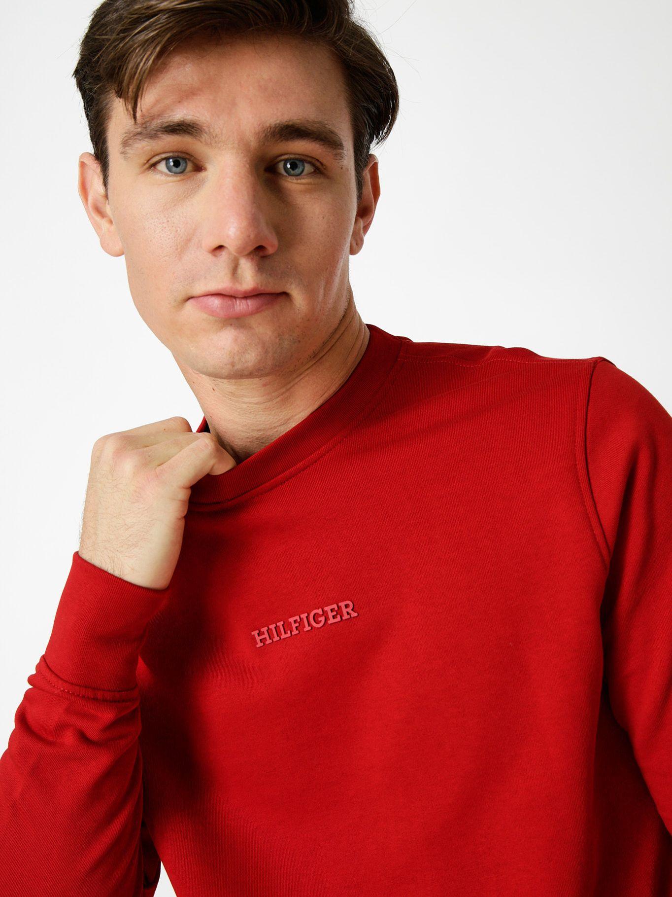 Polerón Monotipe C-Neck Rojo Tommy Hilfiger-3