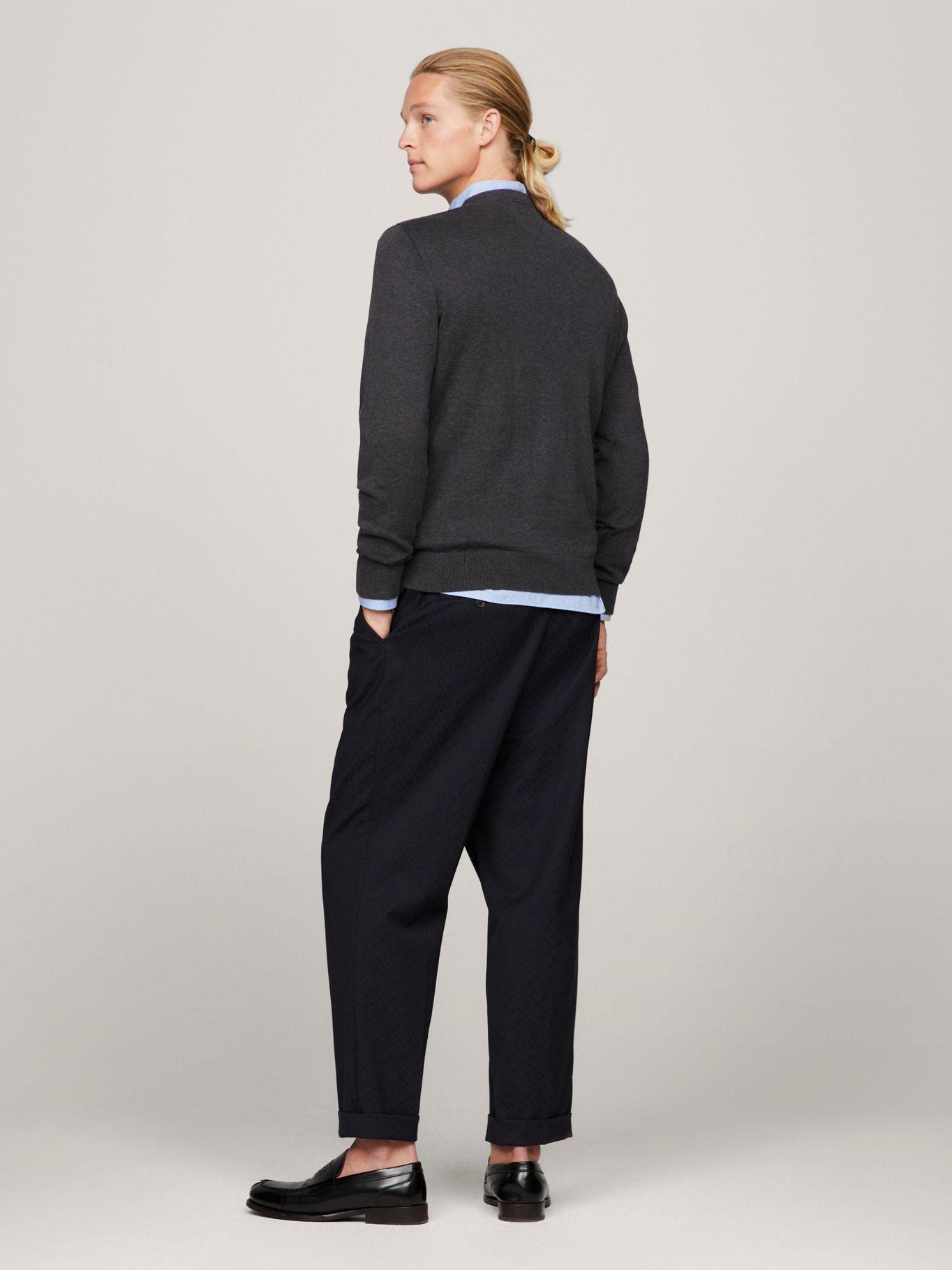 SWEATER BÁSICO SIGNATURE V-NECK GRIS P92 TOMMY HILFIGER-2