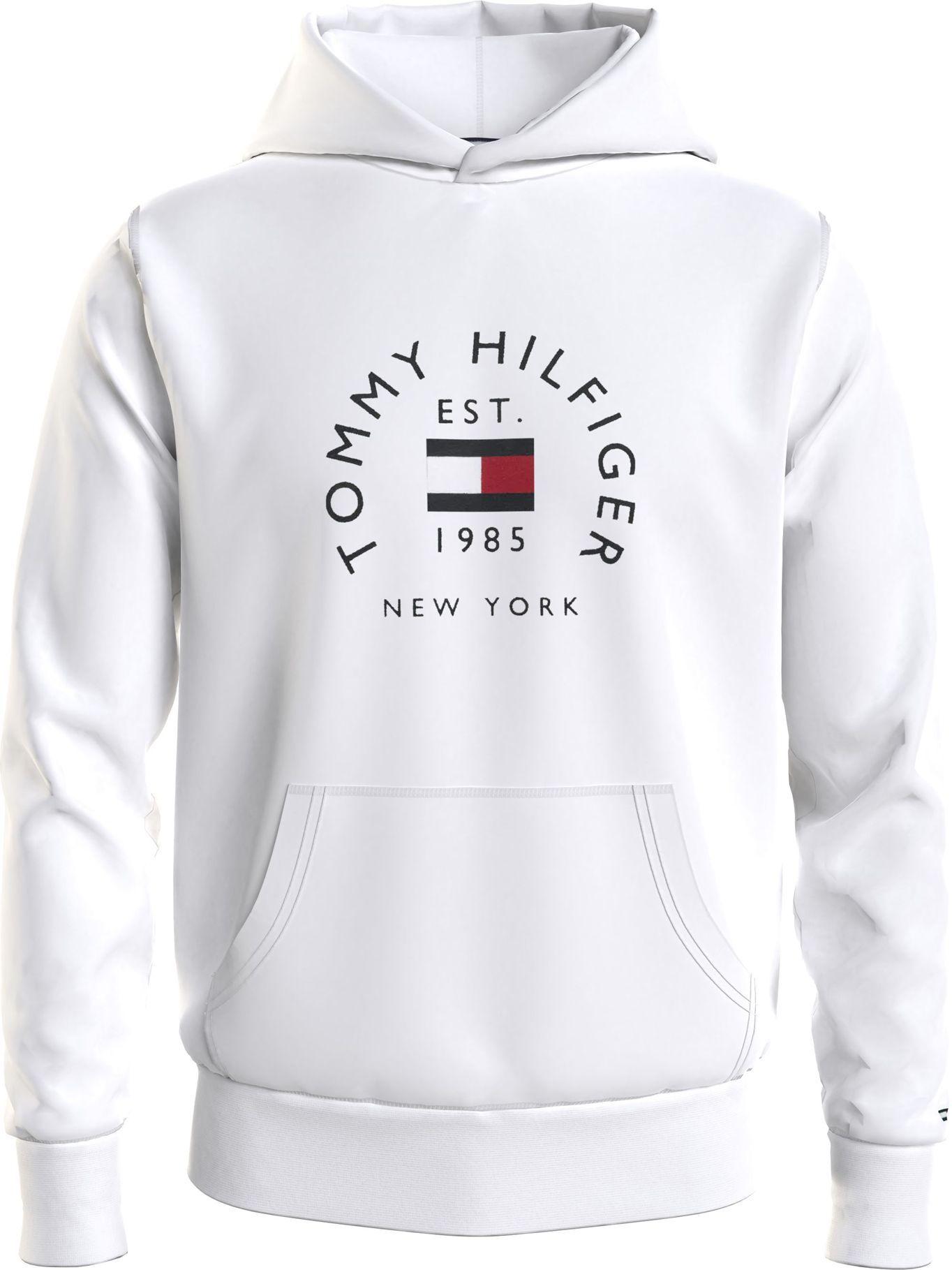 Polerón Hoodie Circle Logo Blanco Tommy Hilfiger-0