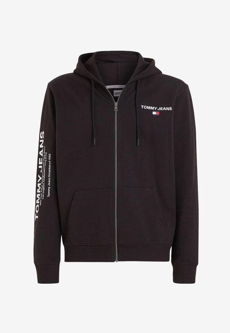 Polerón Hoodie Con Cierre Negro Tommy Jeans-4