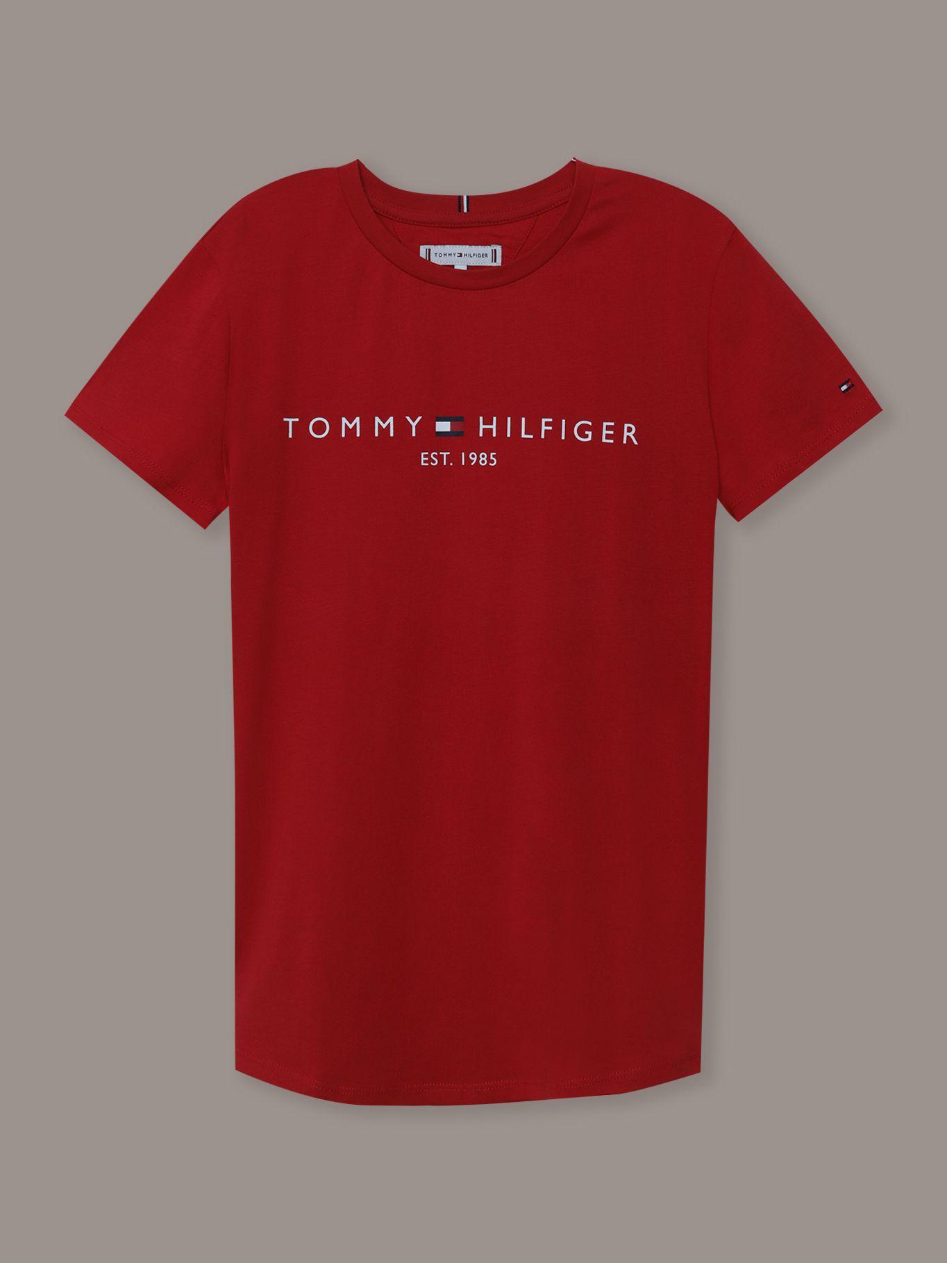 Polera De Niña Essential Cotton Rojo Tommy Hilfiger-0