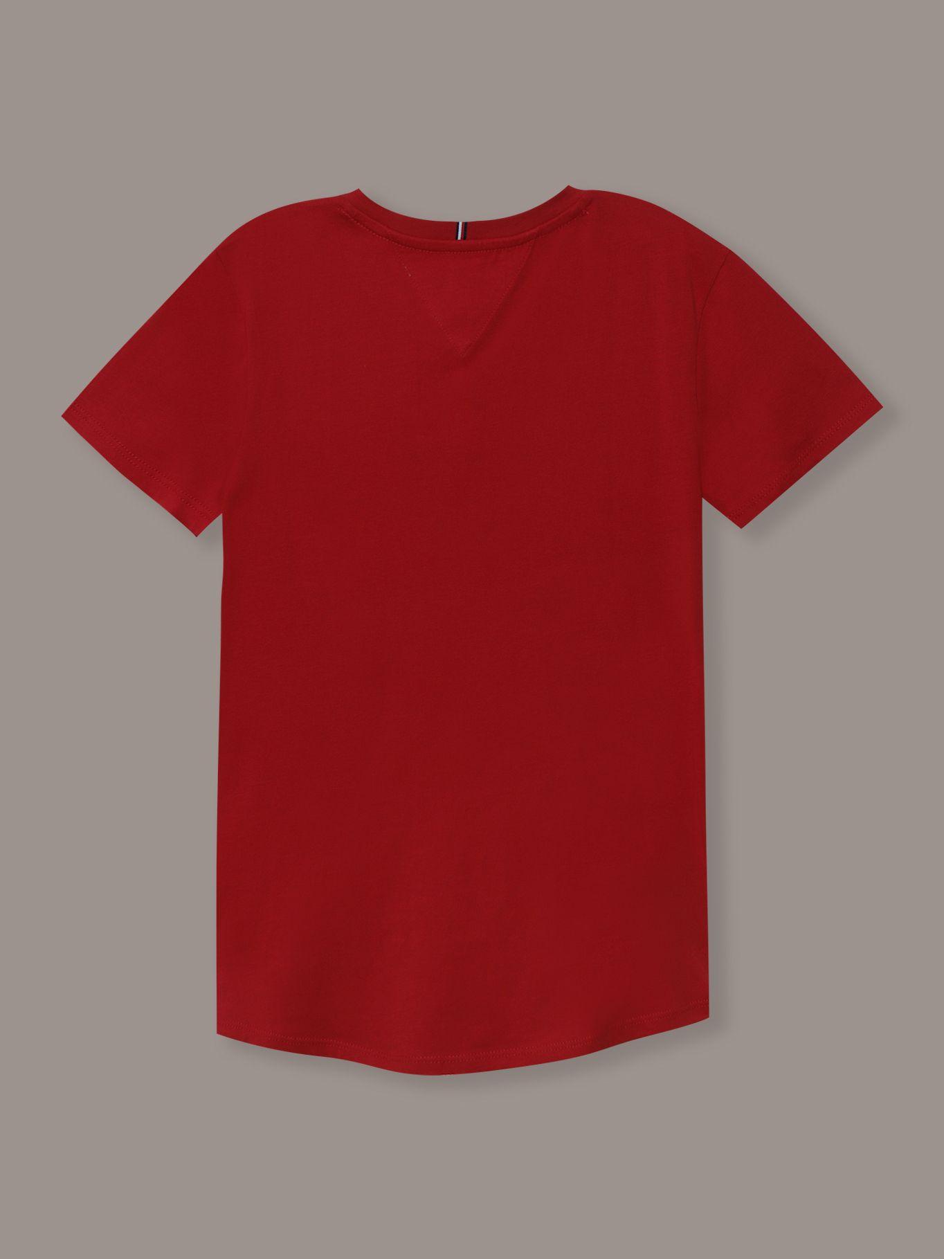 Polera De Niña Essential Cotton Rojo Tommy Hilfiger-1