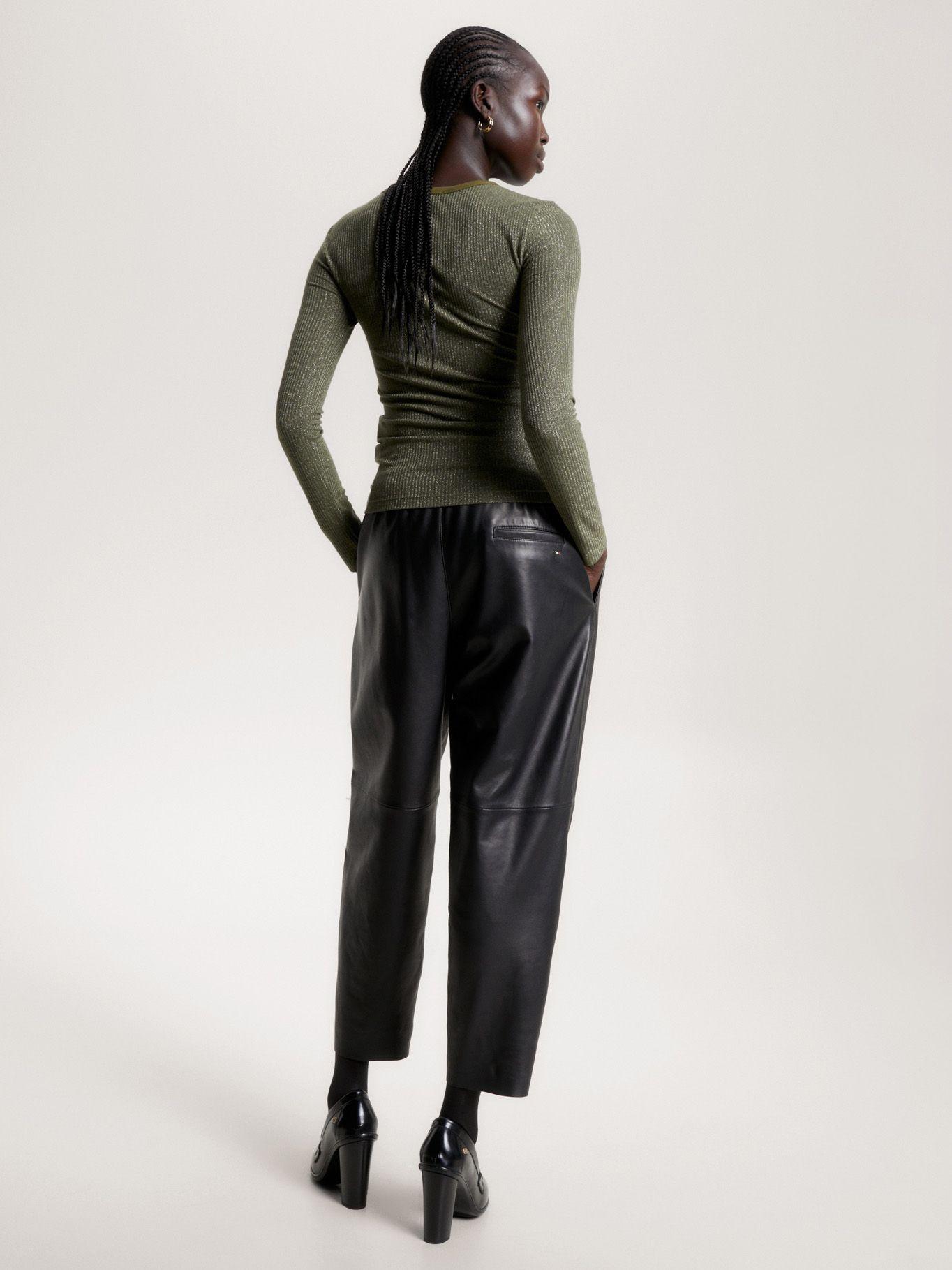 Polera Metalizada Slim Fit Verde Tommy Hilfiger-2