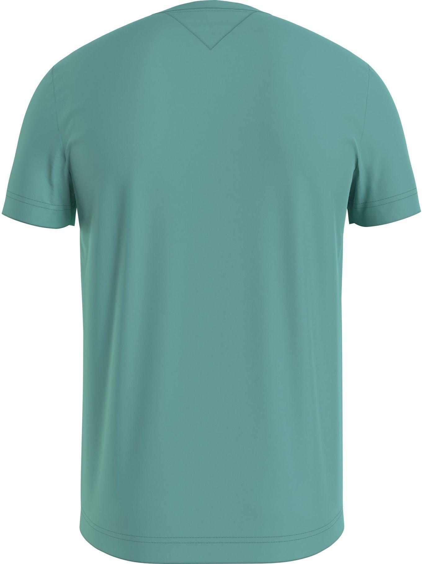 Polera Organic Cotton Con Logo Verde Tommy Hilfiger 22-1