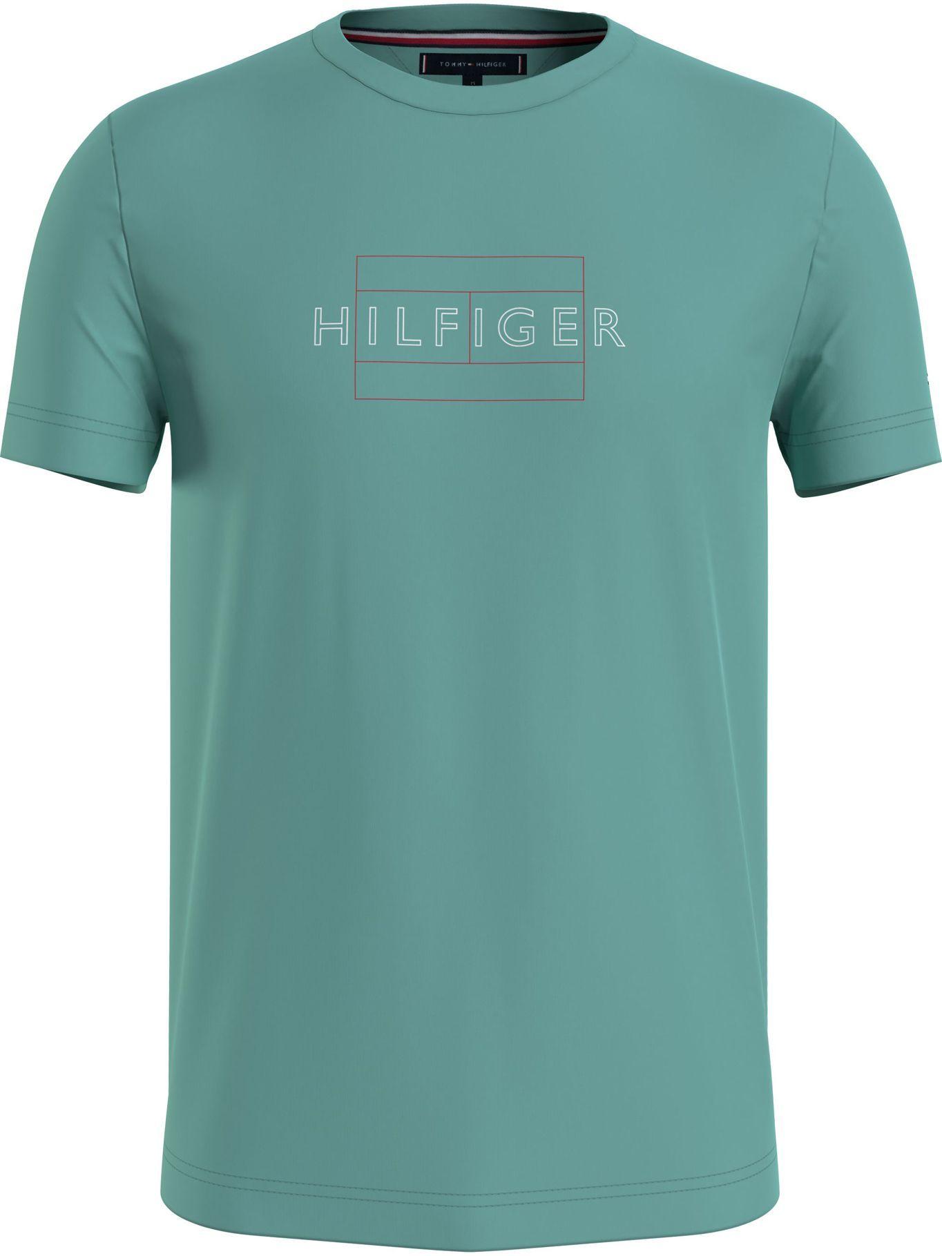 Polera Organic Cotton Con Logo Verde Tommy Hilfiger 22-0