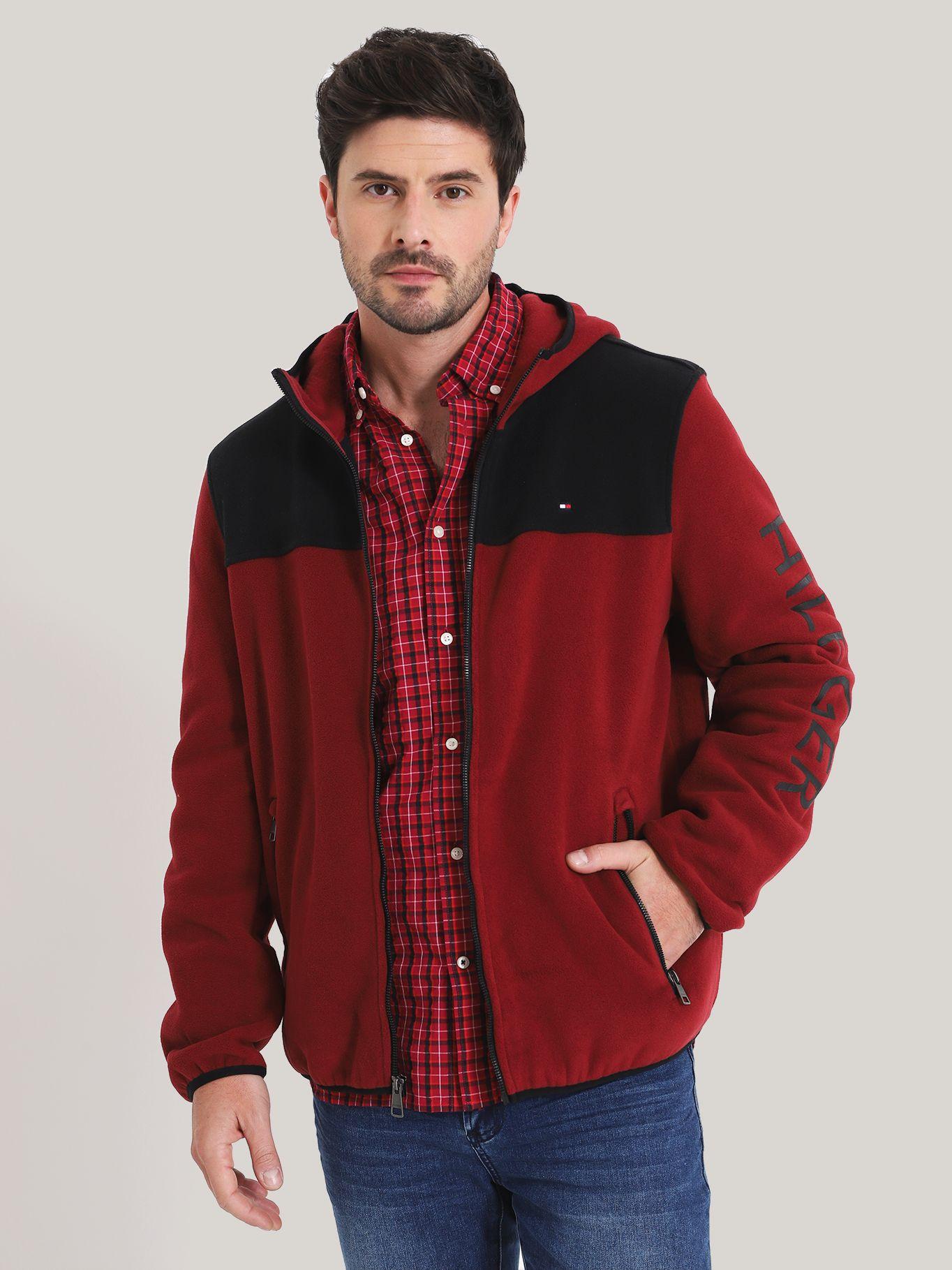 POLERÓN HOODIE DE POLAR CIERRE BURDEO TOMMY HILFIGER-0