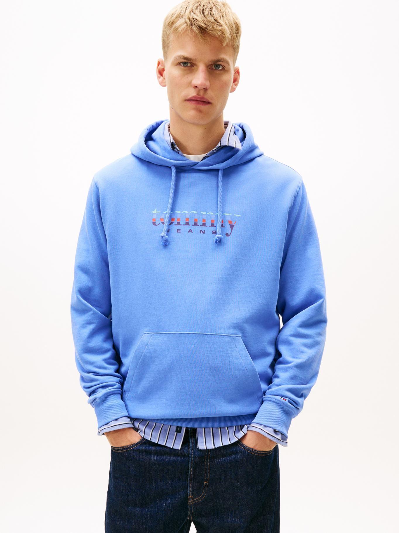 Polerón Hoodie Con Logo Tommy Jeans Celeste-0