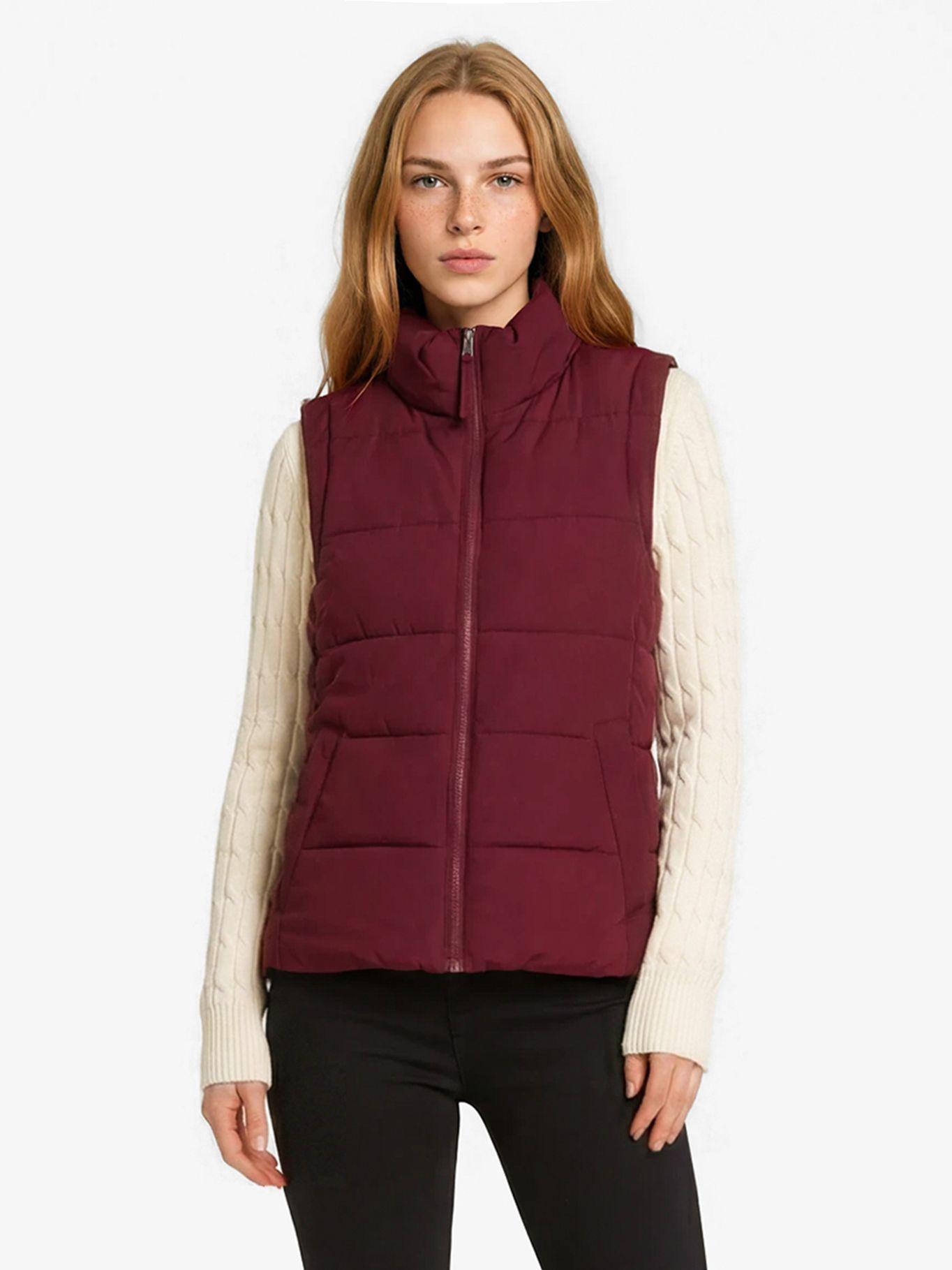 Parka Vest De Cuello Alto Burdeo Tommy Hilfiger-0
