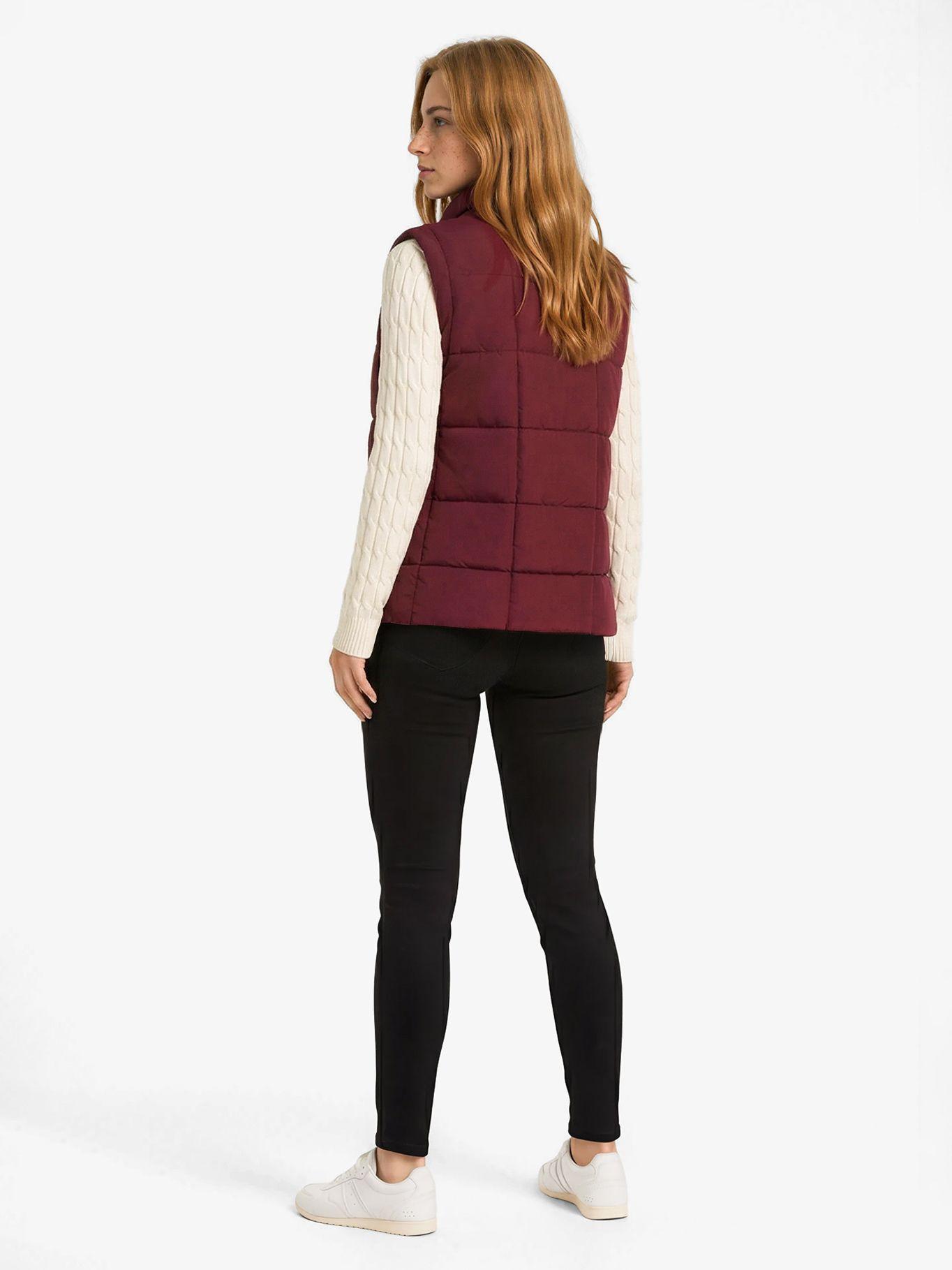 Parka Vest De Cuello Alto Burdeo Tommy Hilfiger-2