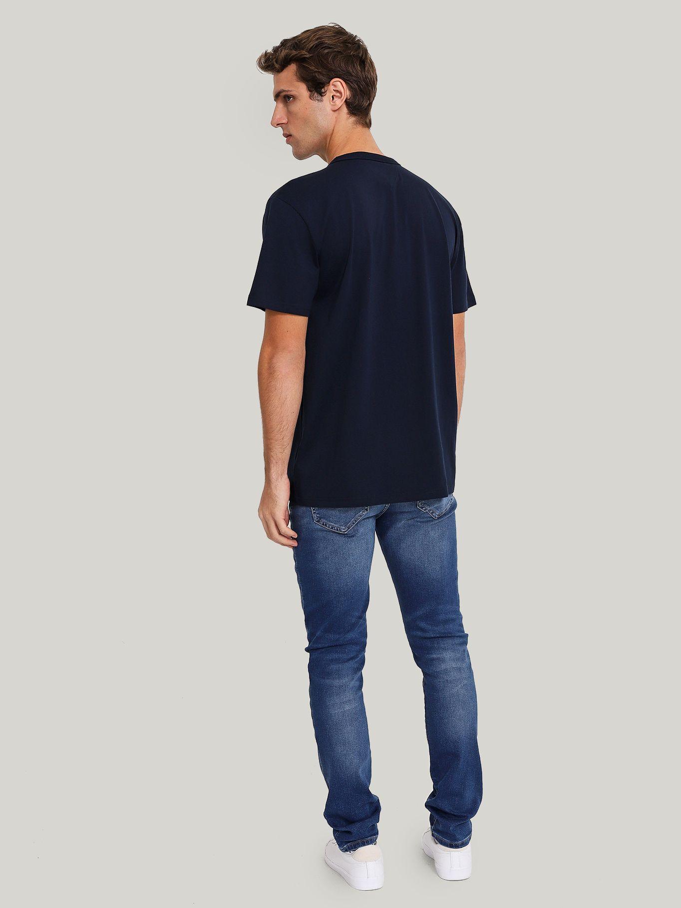 Polera Solid Con Logo Regular Fit Azul Tommy Jeans-2