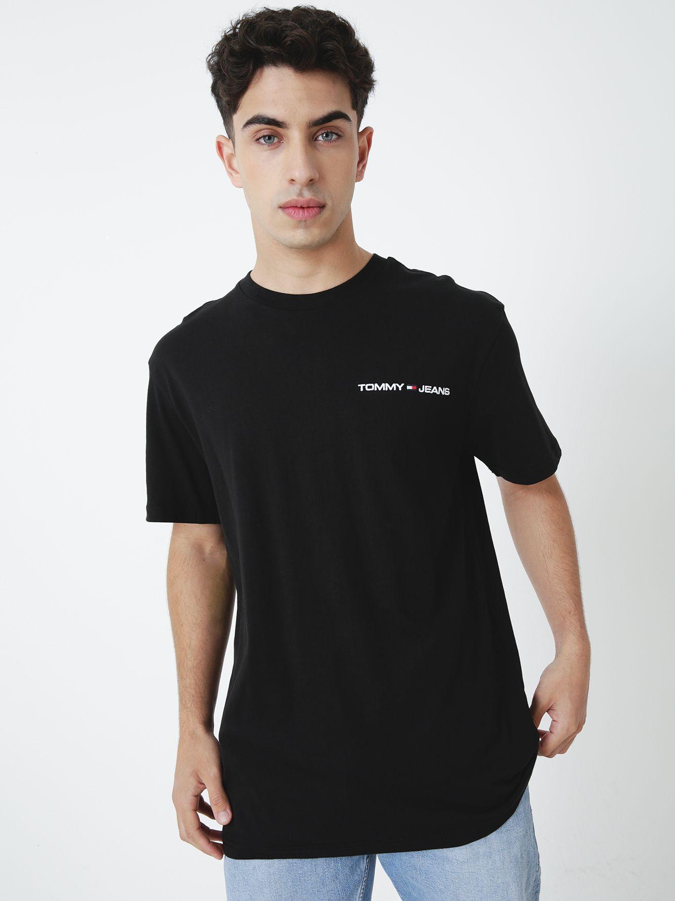 Polera Manga Corta Con Logo Negro Tommy Jeans-0