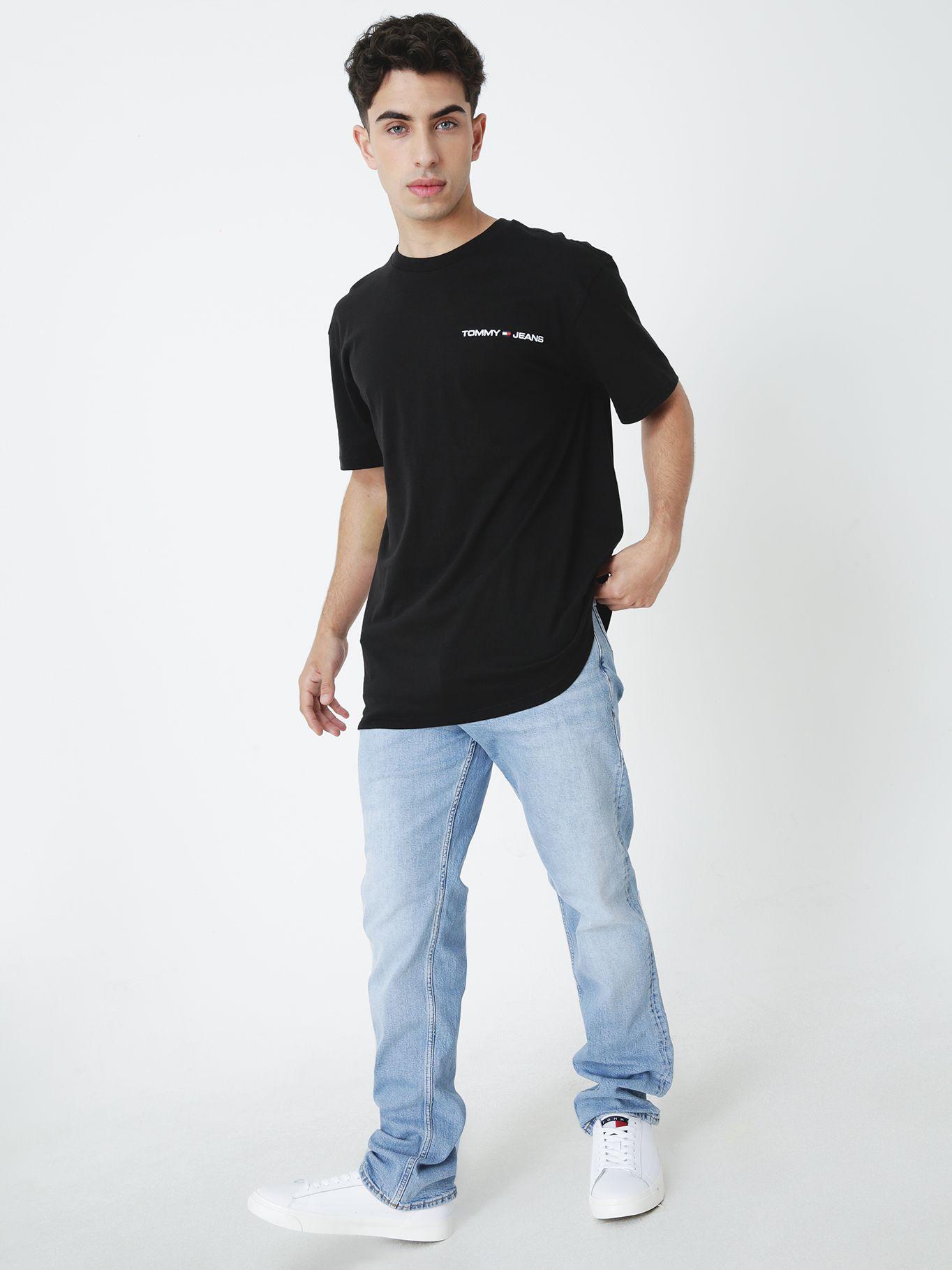 Polera Manga Corta Con Logo Negro Tommy Jeans-2