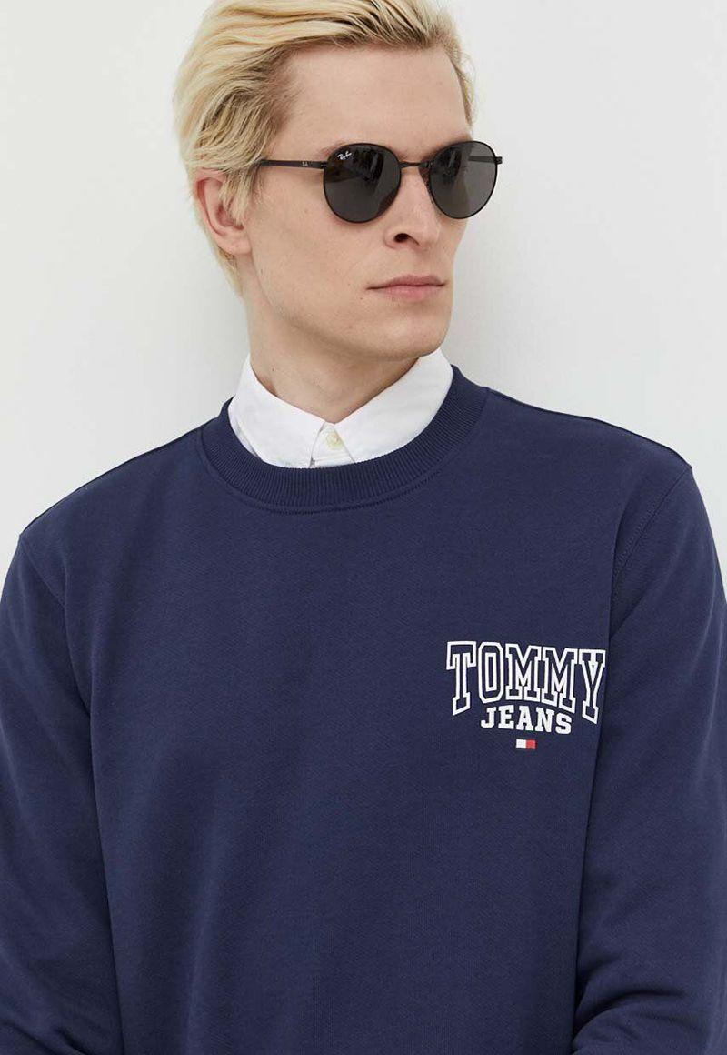 Polerón Entry Graphic Con Logo Azul Tommy Jeans-2