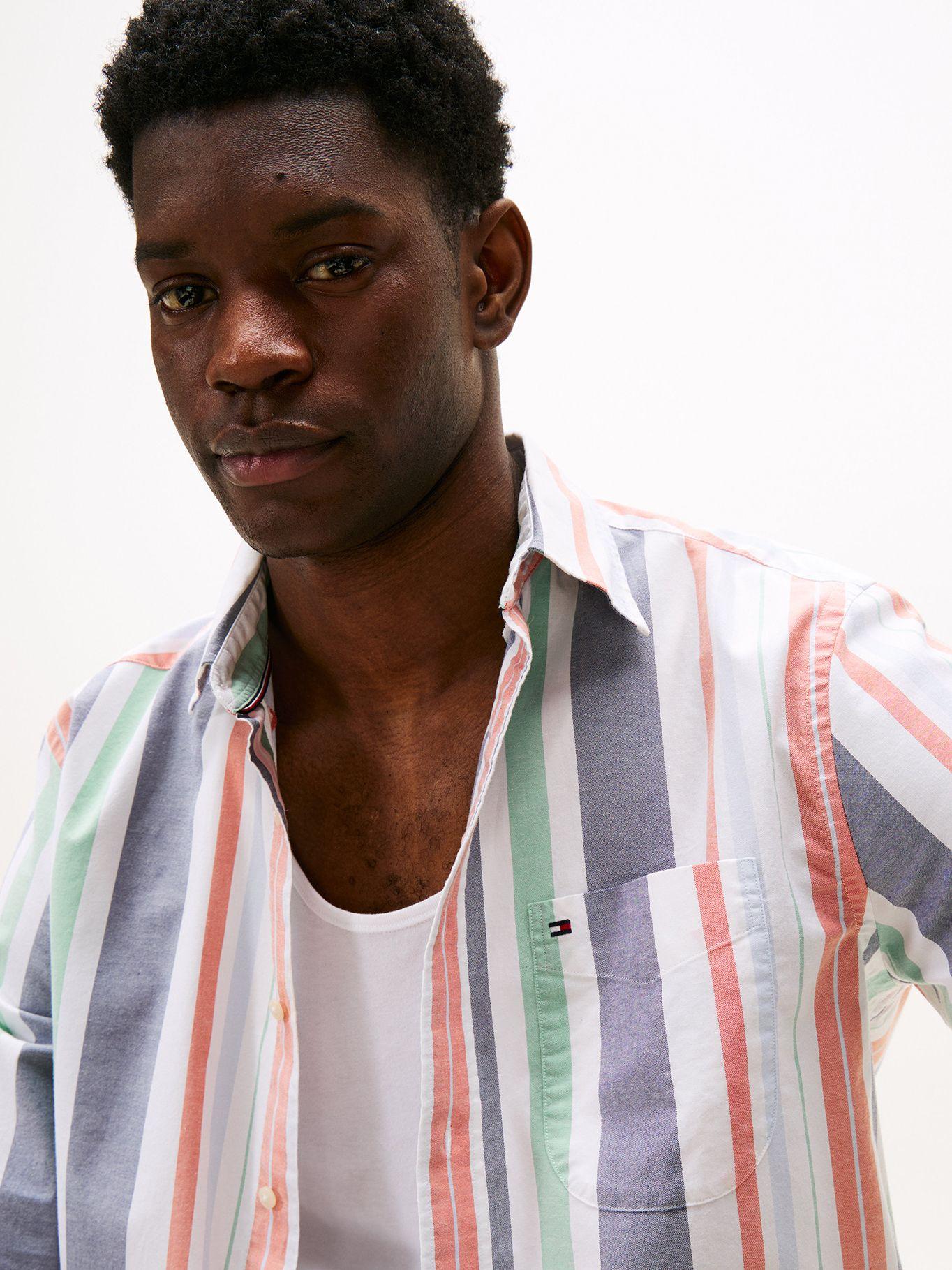 Camisa Oxford A Rayas Relaxed Multicolor Tommy Hilfiger-3