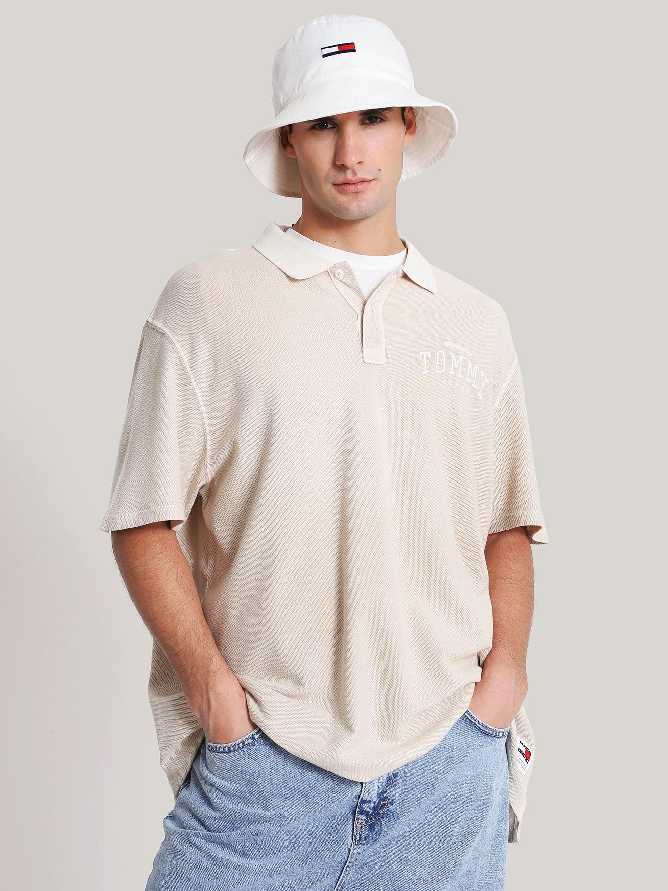 POLO OVERSIZE LOGO BEIGE TOMMY JEANS-0