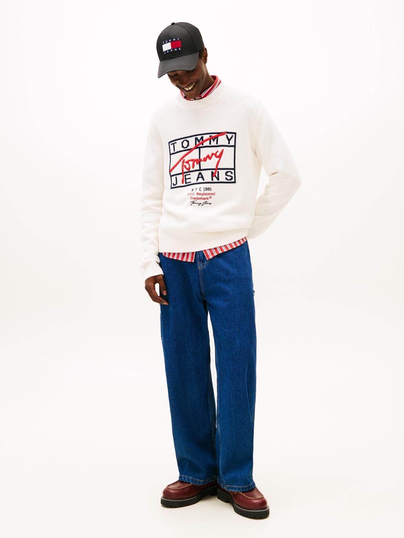 Sweater Signature Regular Fit Tommy Jeans Blanco-1