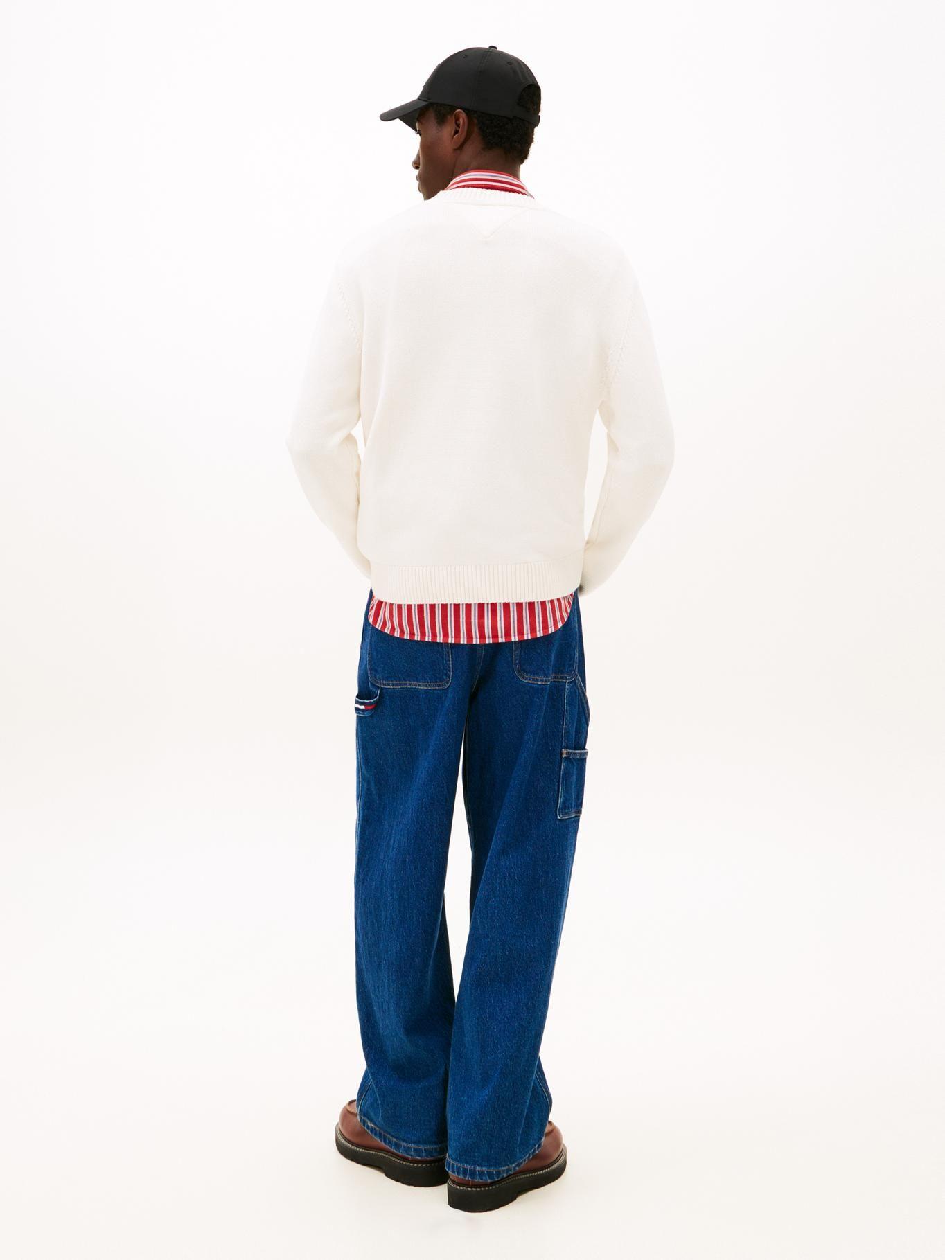 Sweater Signature Regular Fit Tommy Jeans Blanco-2