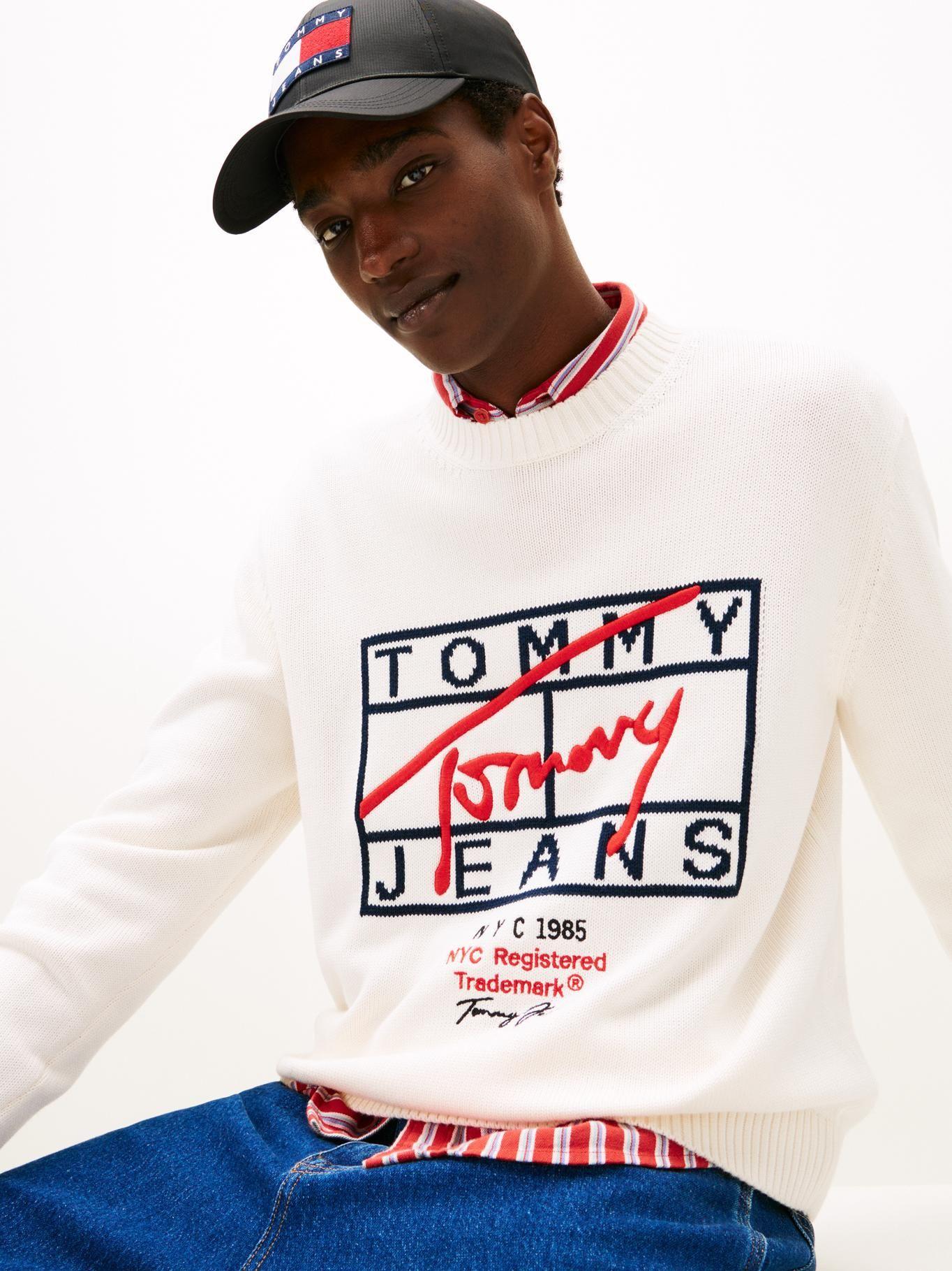 Sweater Signature Regular Fit Tommy Jeans Blanco-3