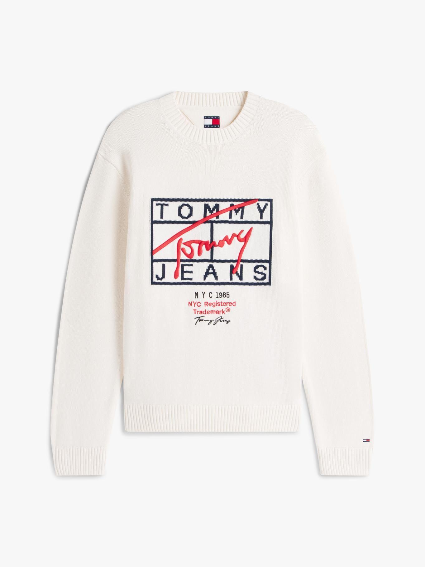 Sweater Signature Regular Fit Tommy Jeans Blanco-4