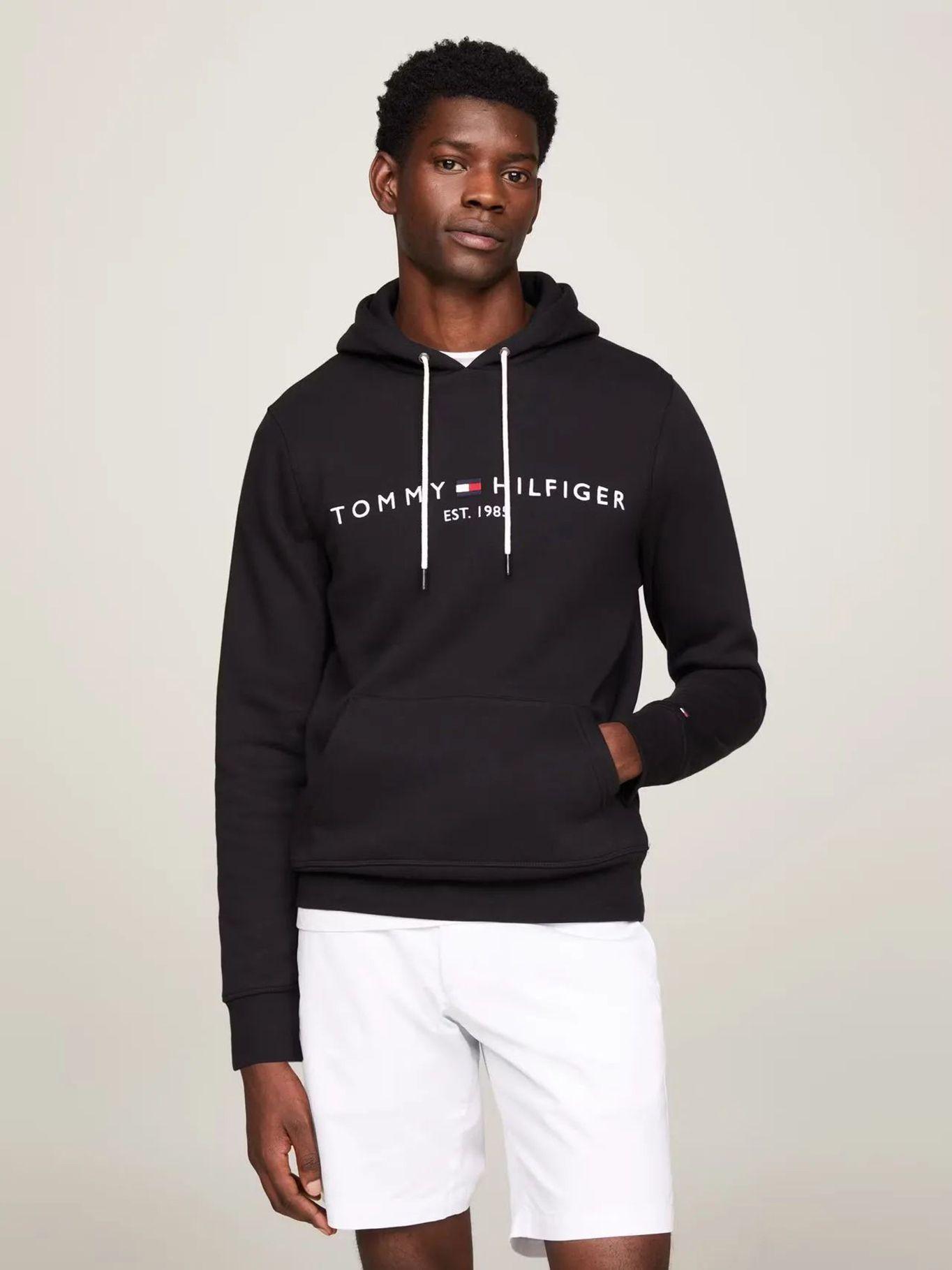 Polerón Hoodie Hombre Logo Negro Tommy Hilfiger-0