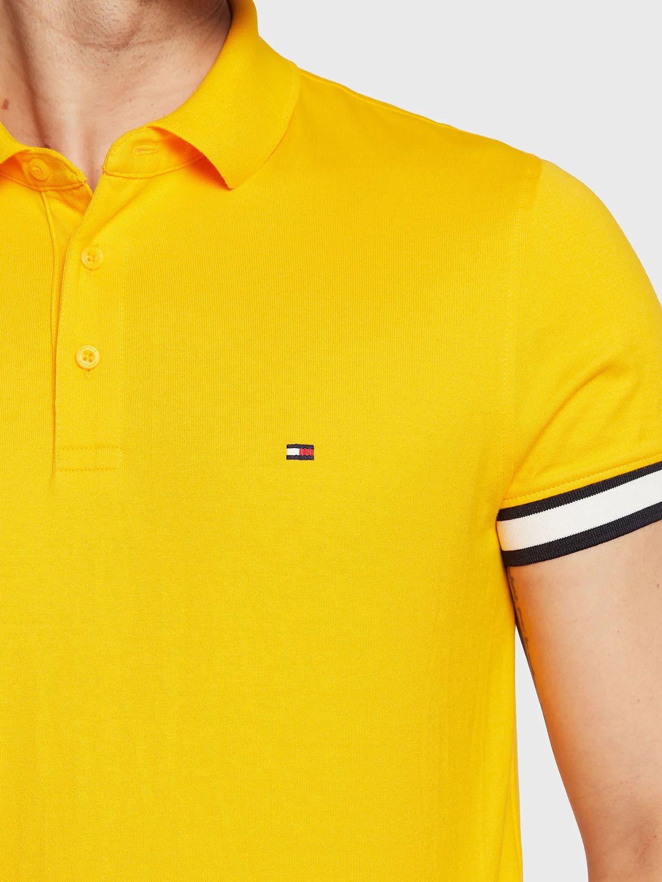 Polo Con Ribetes Slim Fit Amarillo Tommy Hilfiger-3