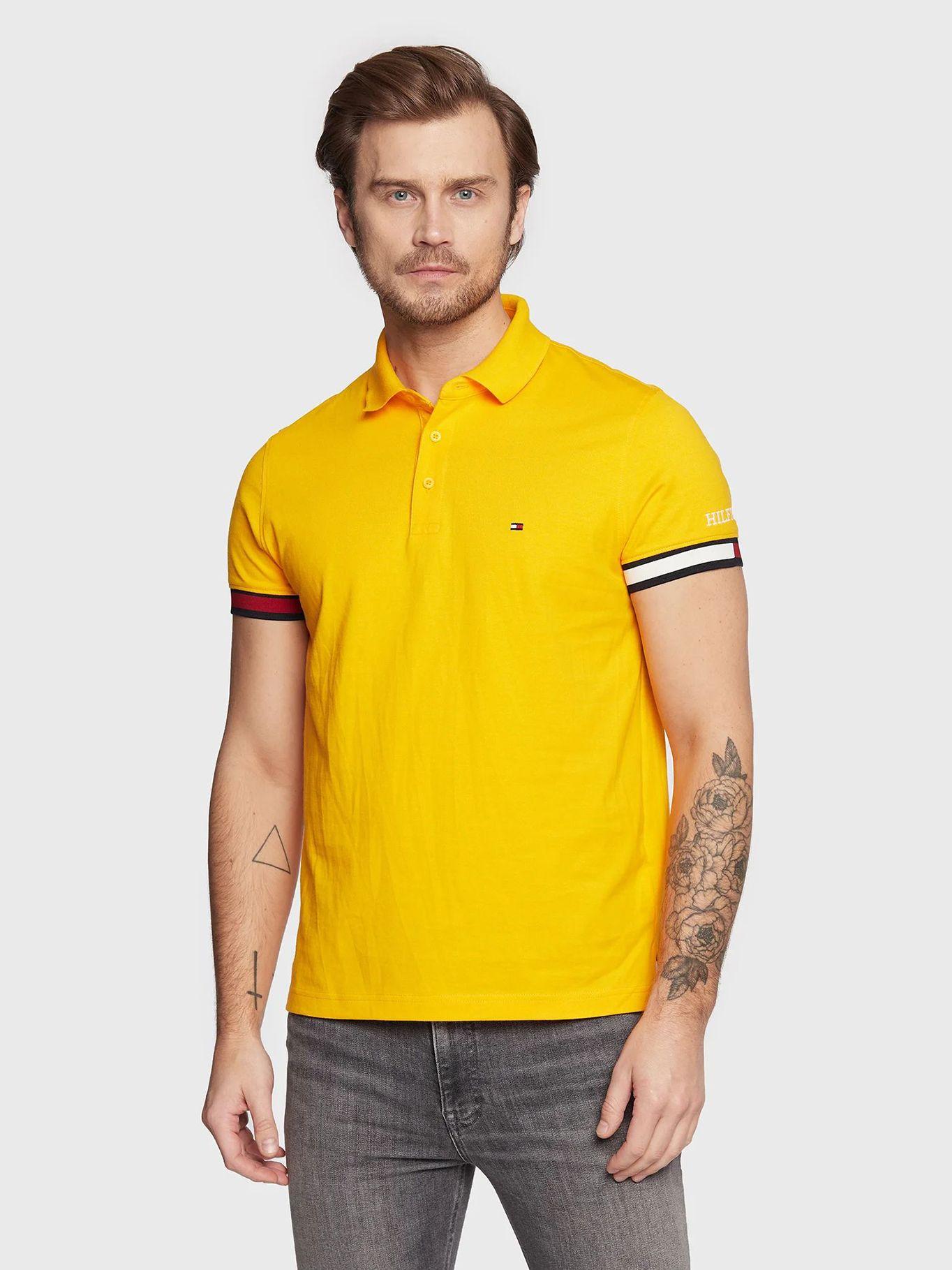 Polo Con Ribetes Slim Fit Amarillo Tommy Hilfiger-0