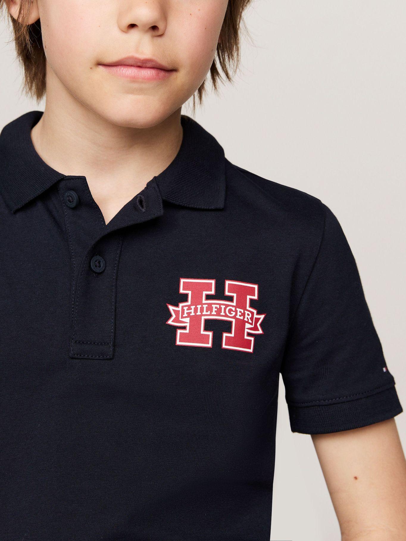 Polo De Corte Regular Con Logo Azul Tommy Hilfiger-3