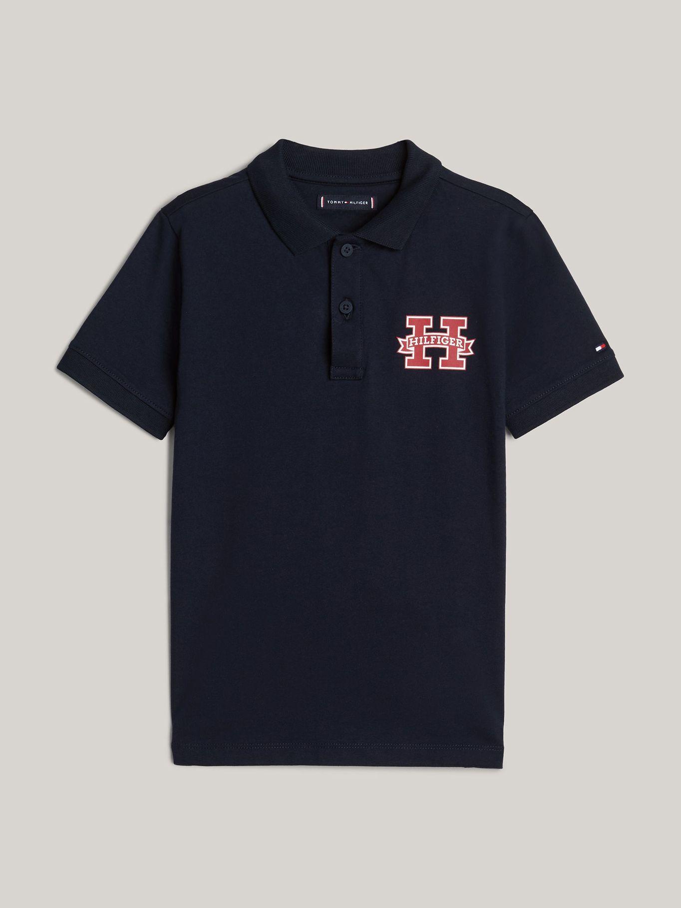 Polo De Corte Regular Con Logo Azul Tommy Hilfiger-4