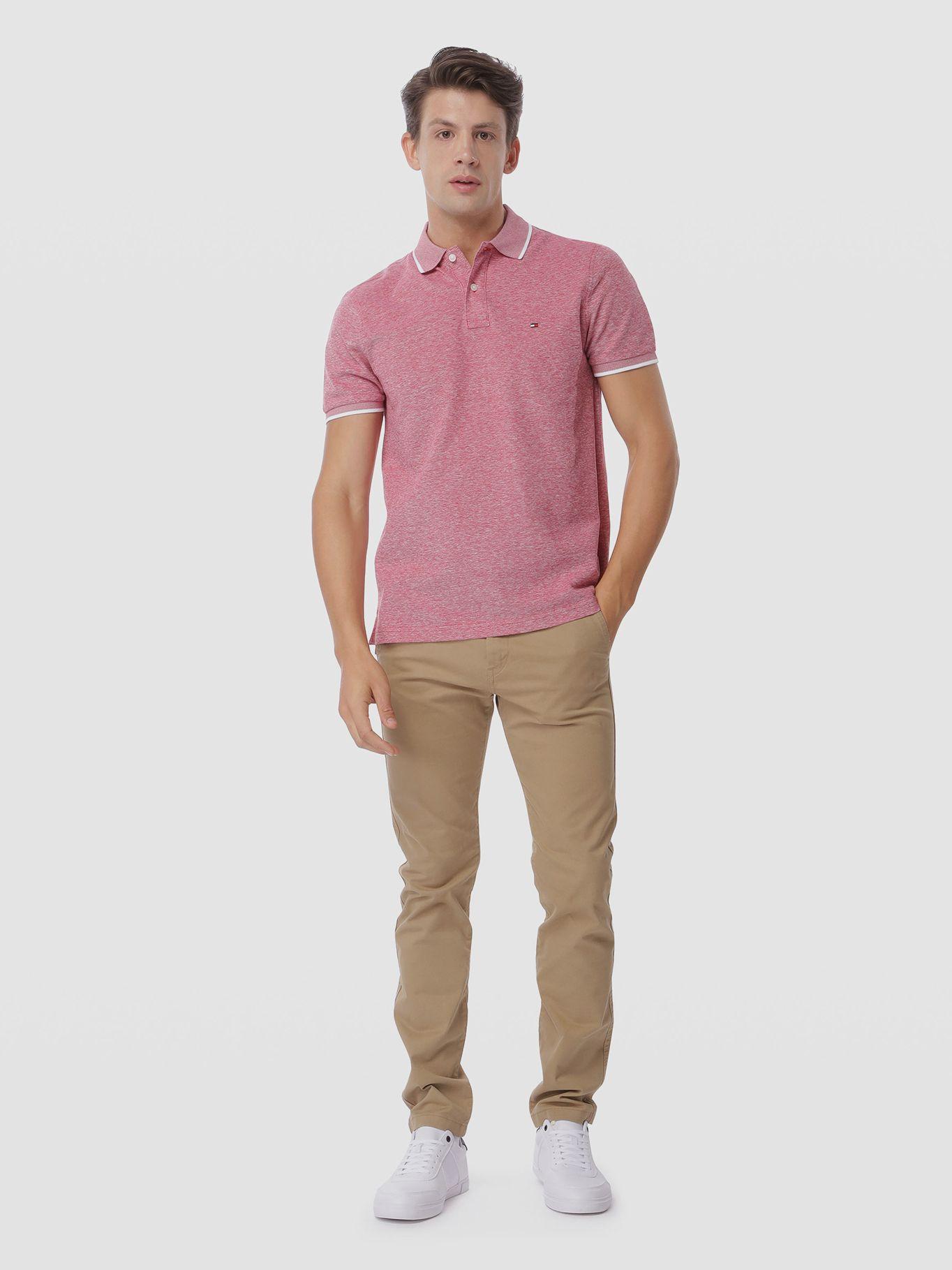 Polo Regular Fit Con Logo Rojo Tommy Hilfiger-1